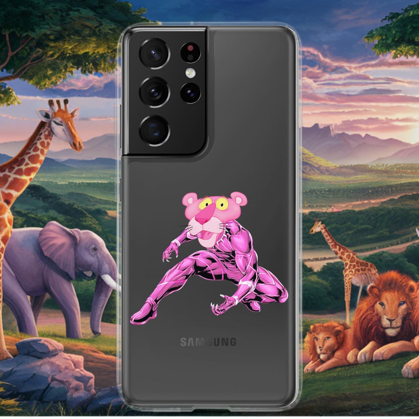 Pink Panther x Black Panther Clear Case for Samsung Next Cult Brand