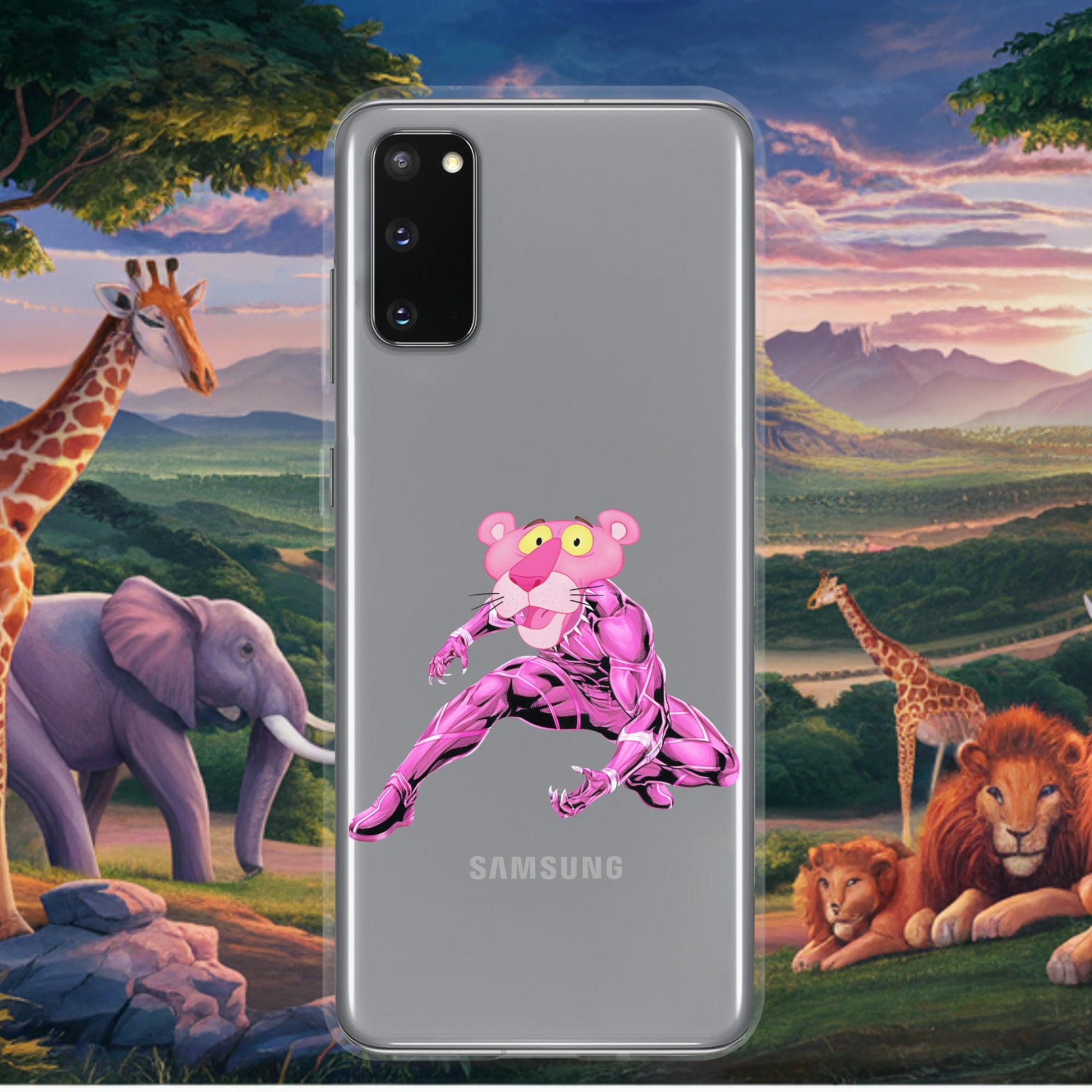 Pink Panther x Black Panther Clear Case for Samsung Next Cult Brand