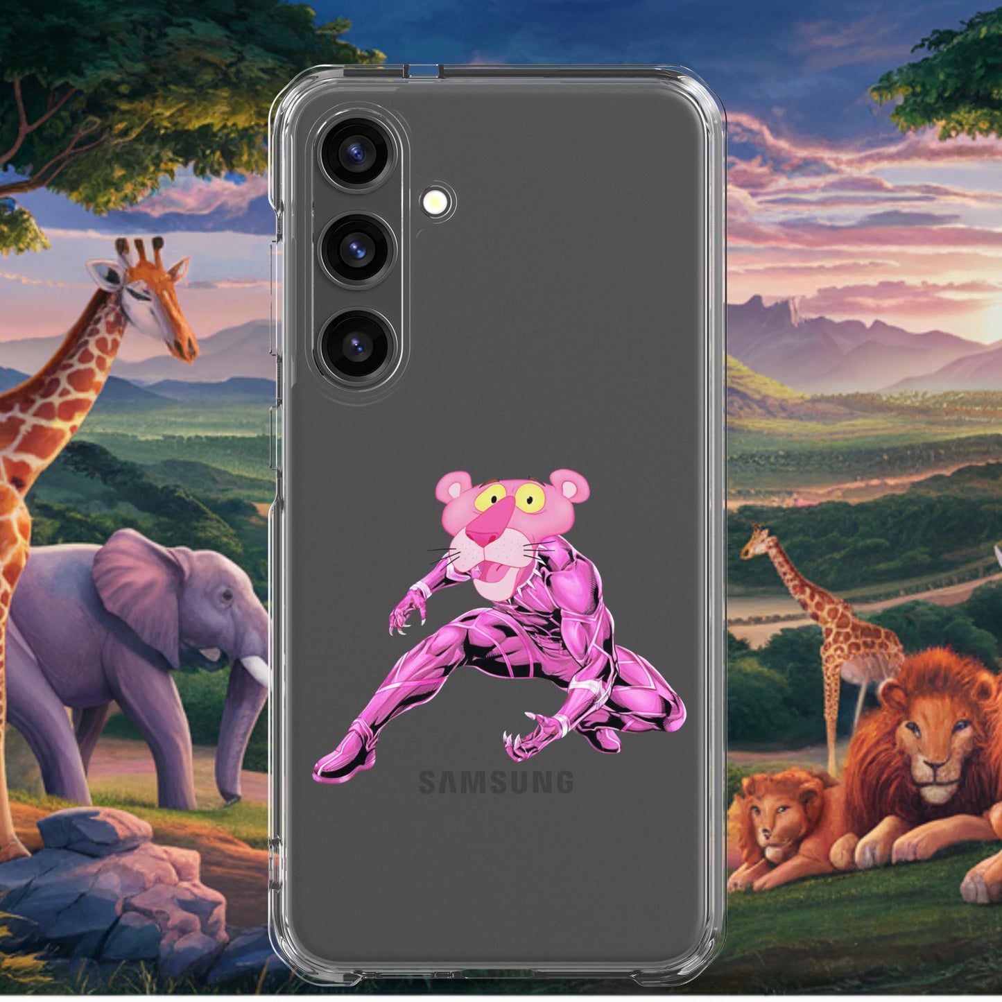 Pink Panther x Black Panther Clear Case for Samsung Next Cult Brand