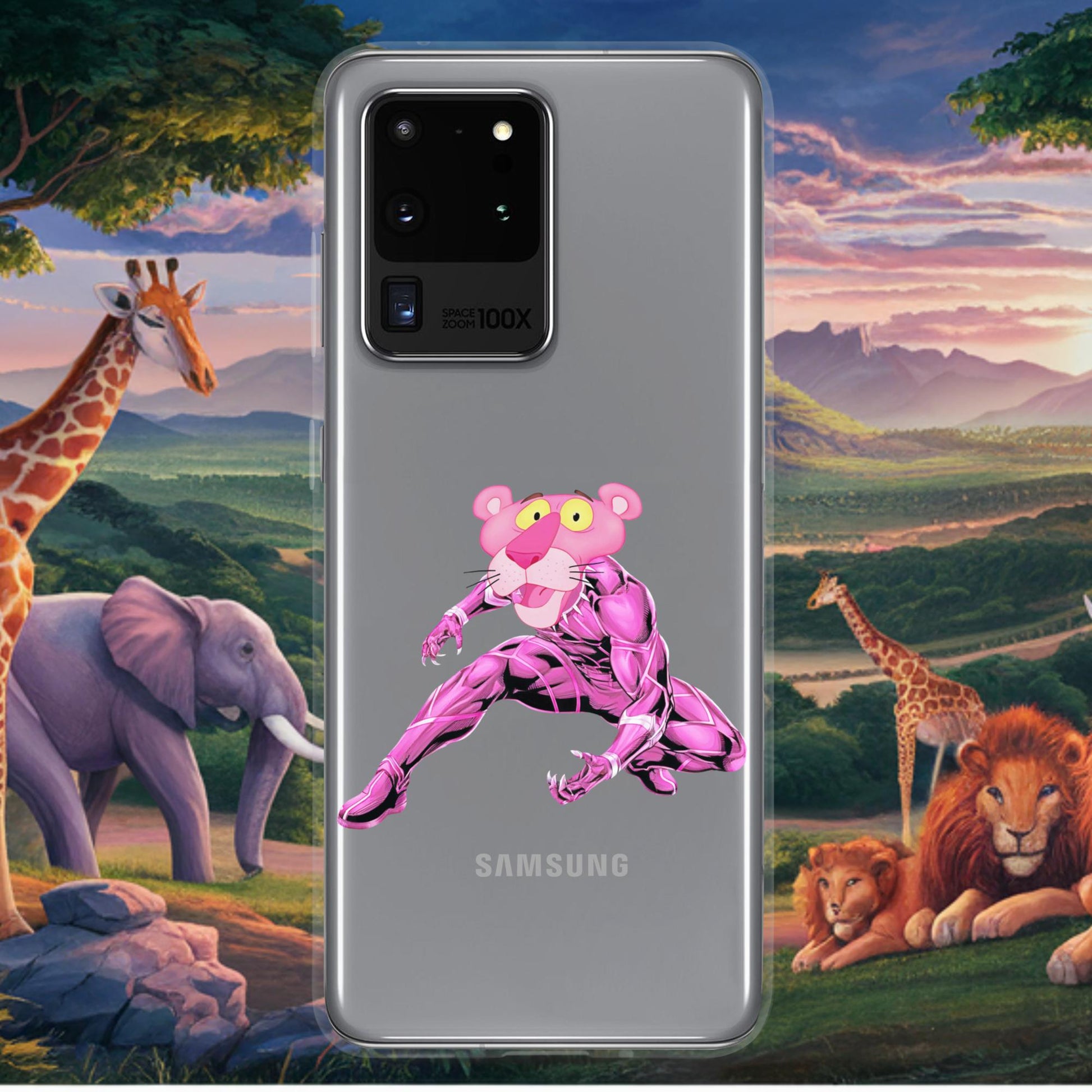 Pink Panther x Black Panther Clear Case for Samsung Next Cult Brand