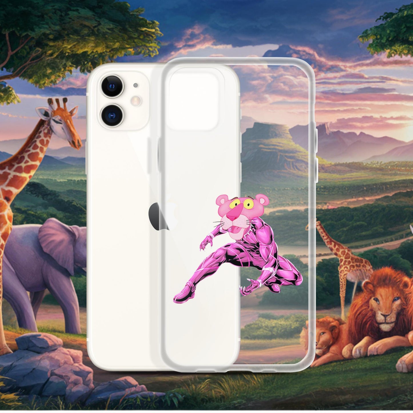 Pink Panther x Black Panther Clear Case for iPhone Next Cult Brand