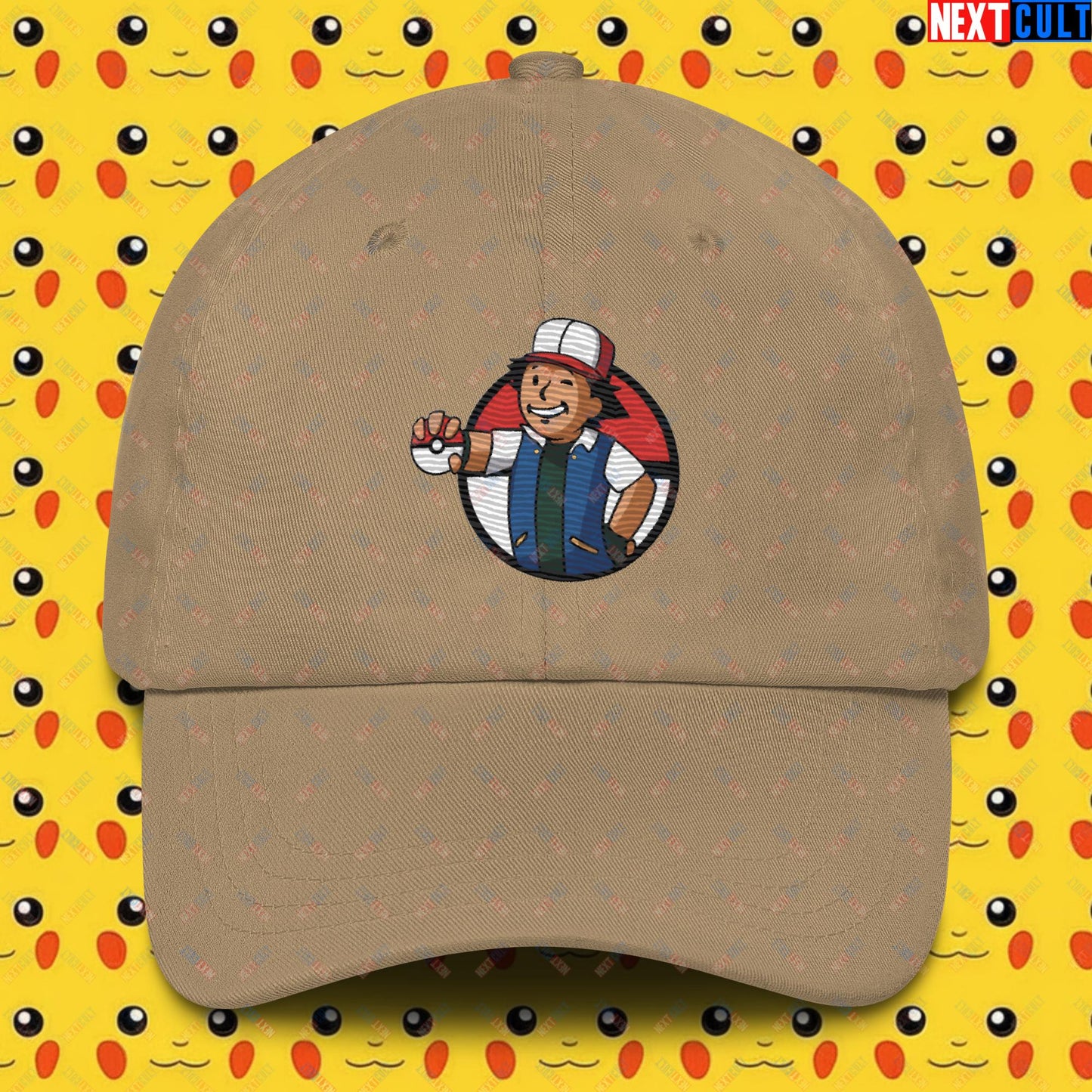 Pokemon Vault Boy Fallout Funny Meme Cartoon Mashup Dad hat Next Cult Brand