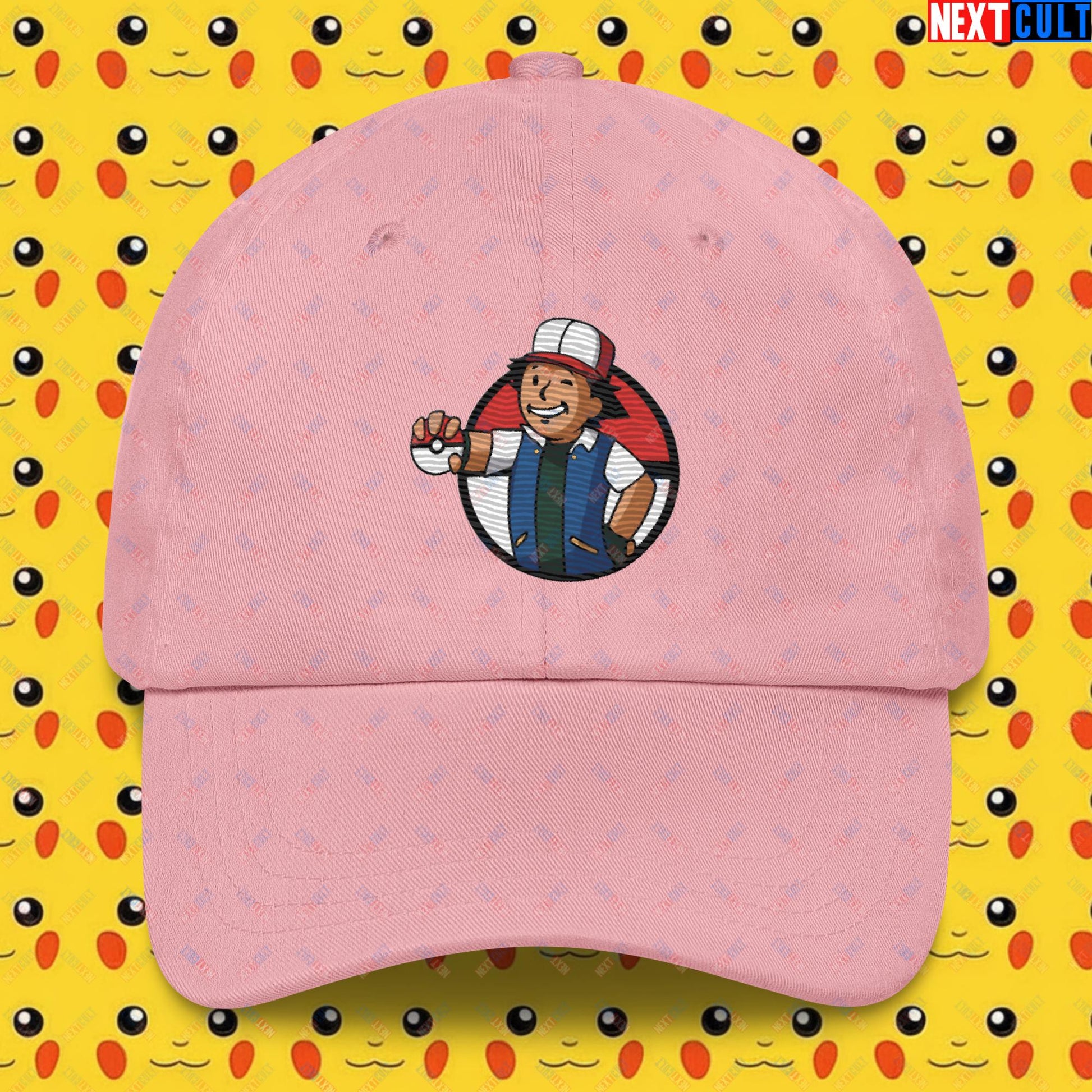 Pokemon Vault Boy Fallout Funny Meme Cartoon Mashup Dad hat Next Cult Brand