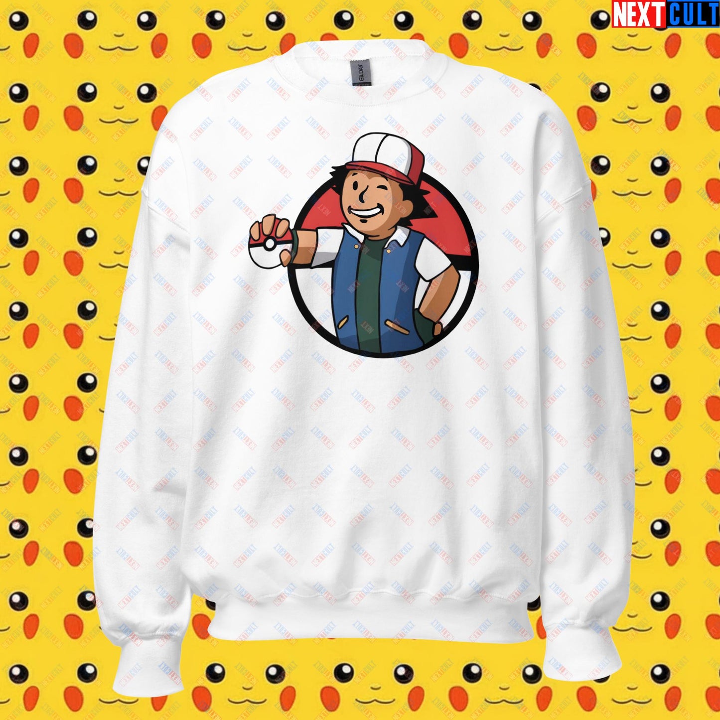 Pokemon Vault Boy Fallout Funny Meme Cartoon Mashup Unisex Sweatshirt Next Cult Brand