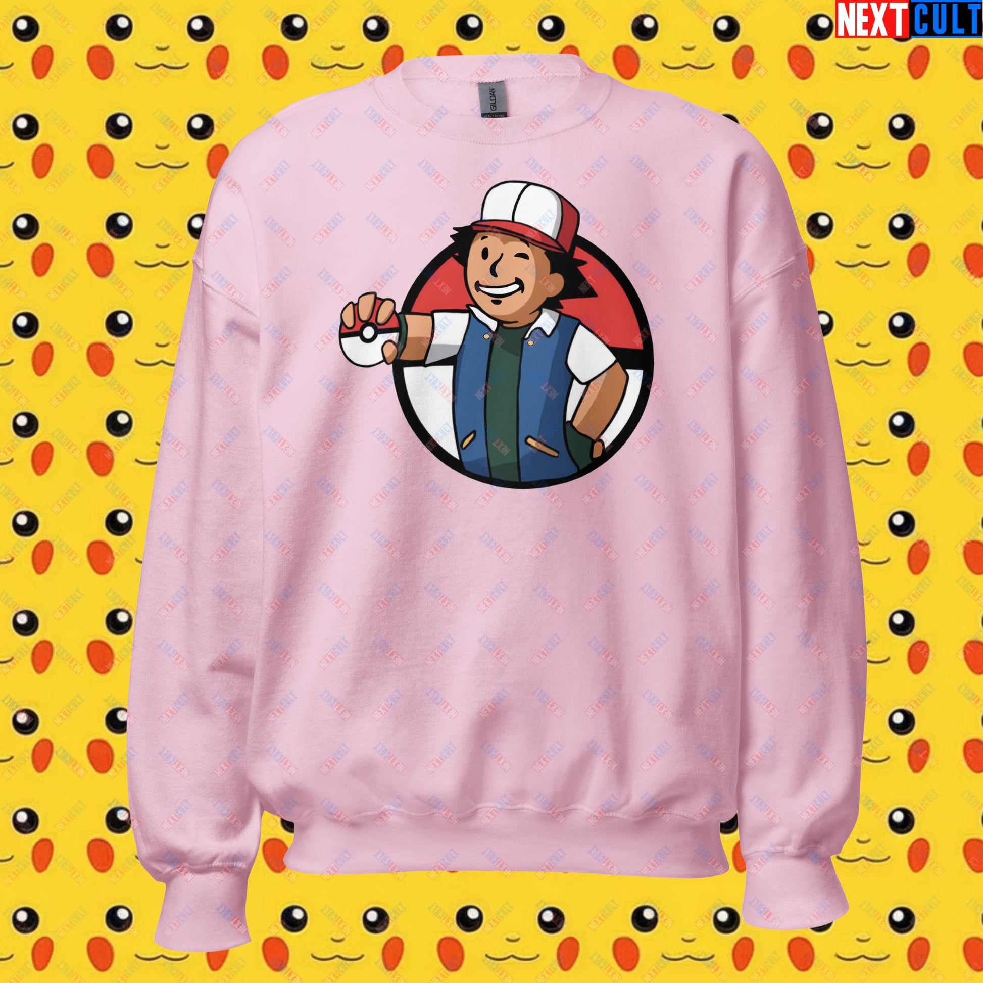 Pokemon Vault Boy Fallout Funny Meme Cartoon Mashup Unisex Sweatshirt Next Cult Brand