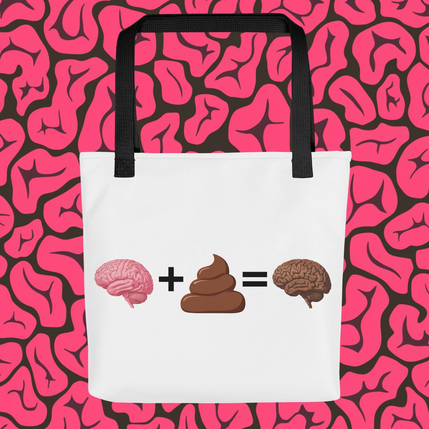 Poo for Brains Funny Math Equation Tote bag Next Cult Brand