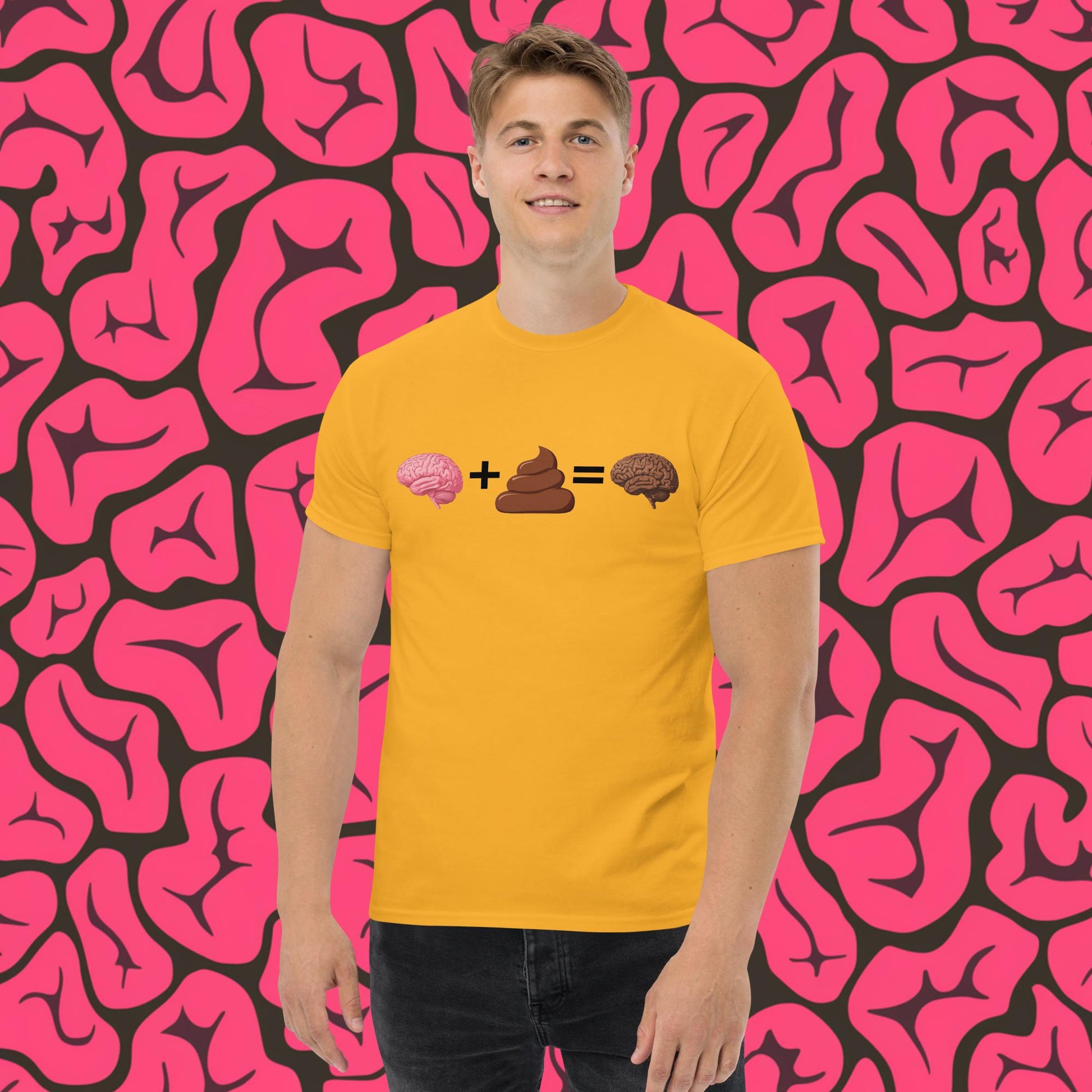 Poo for Brains Funny Math Equation Unisex tee Next Cult Brand