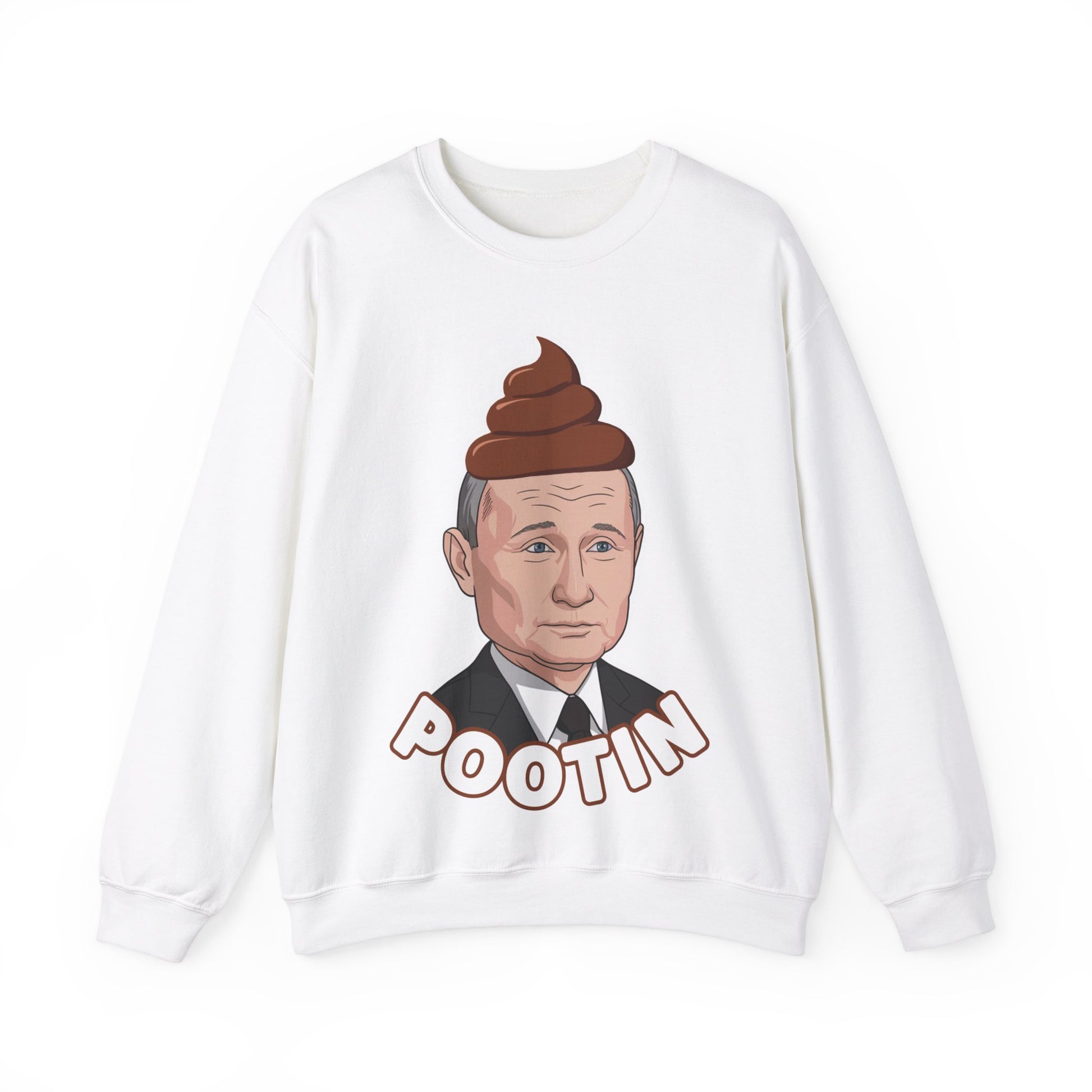 Pootin Funny Anti Vladimir Putin Unisex Heavy Blend Crewneck Sweatshirt Next Cult Brand