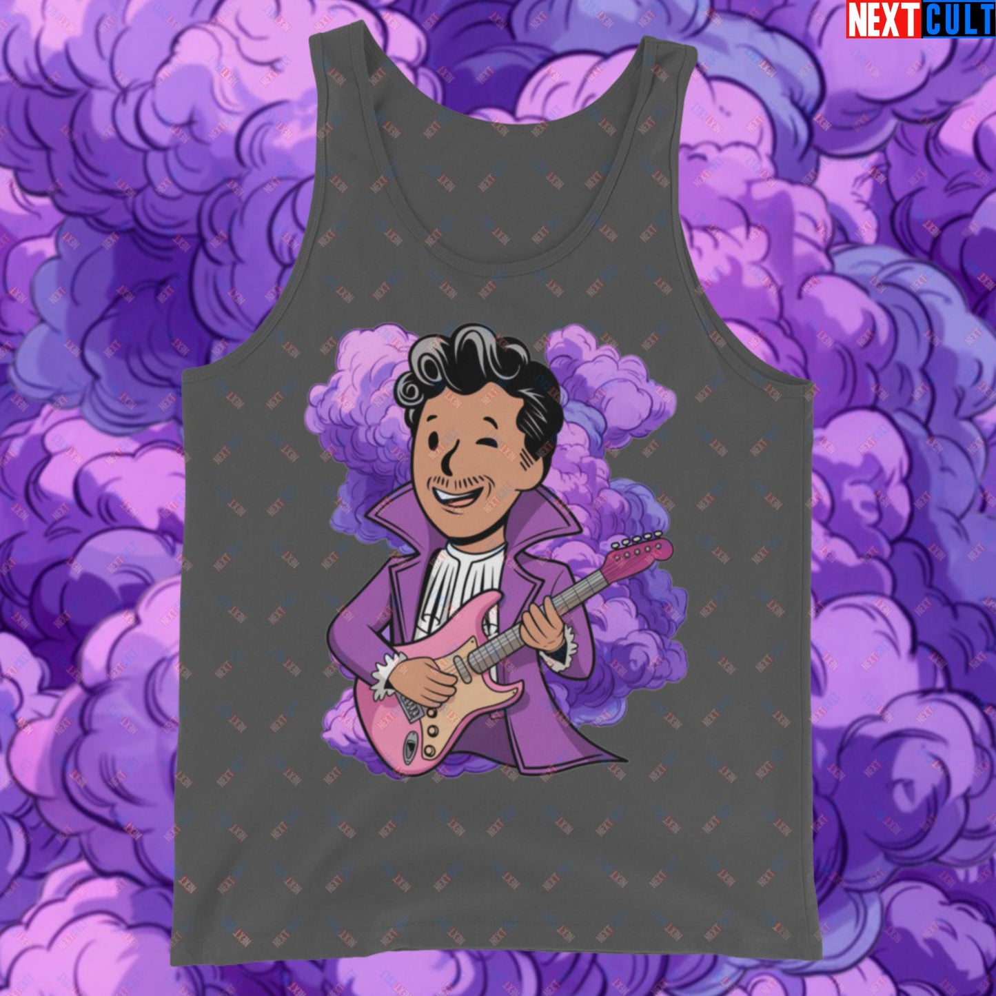 Prince Boy Purple Rain Music Vault Boy Fallout Funny Meme Cartoon Mashup Tank Top Next Cult Brand