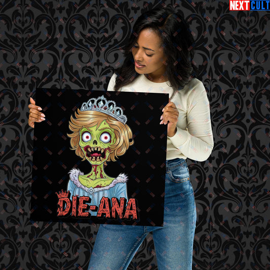 Princess Diana Zombie Die-Ana Funny Royal Family Conspiracy Poster 16″×16″ Posters Conspiracy Theories Politics Princess Diana Royal Family Zombie Next Cult Brand