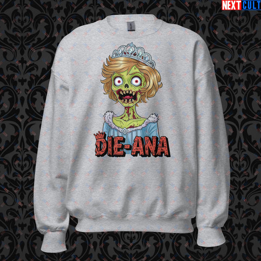 Princess Diana Zombie Die-Ana Funny Royal Family Conspiracy Unisex Sweatshirt Next Cult Brand