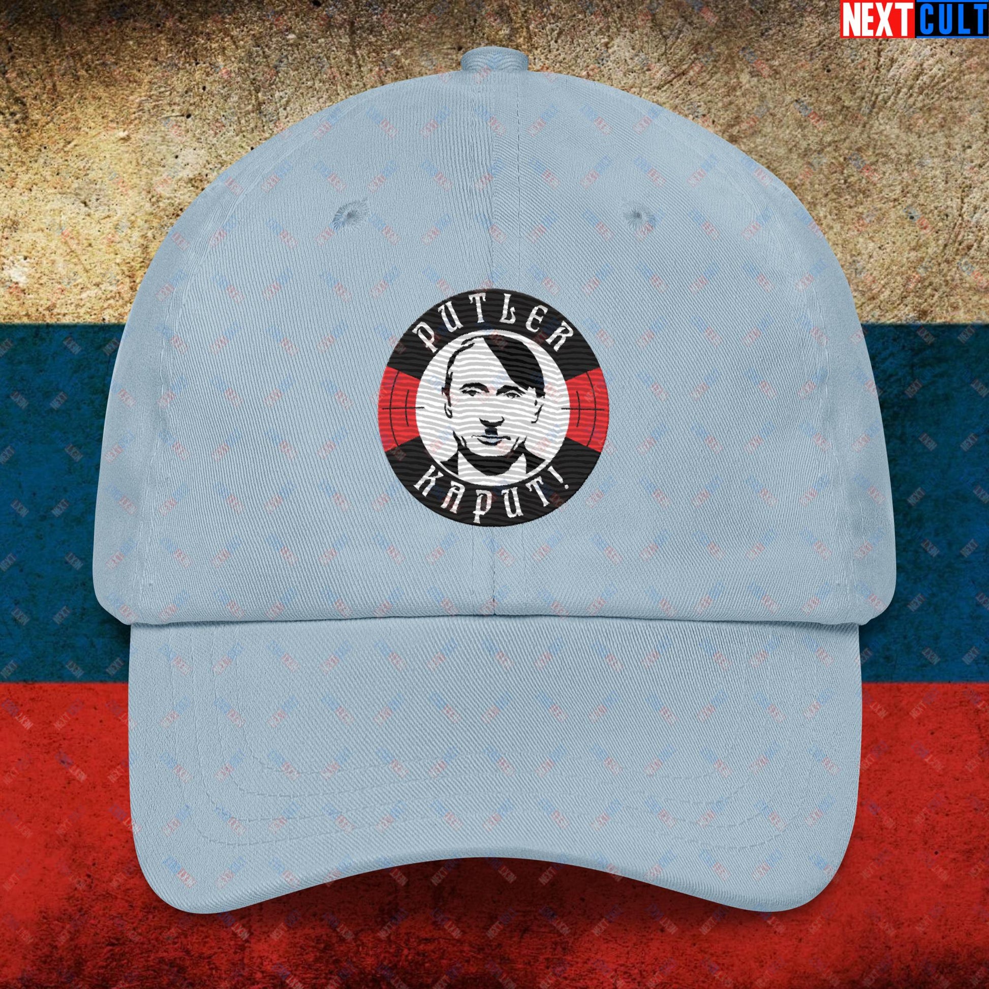 Putler Kaput Anti Vladimir Putin Dad hat Light Blue Hats Politics Vladimir Putin Next Cult Brand