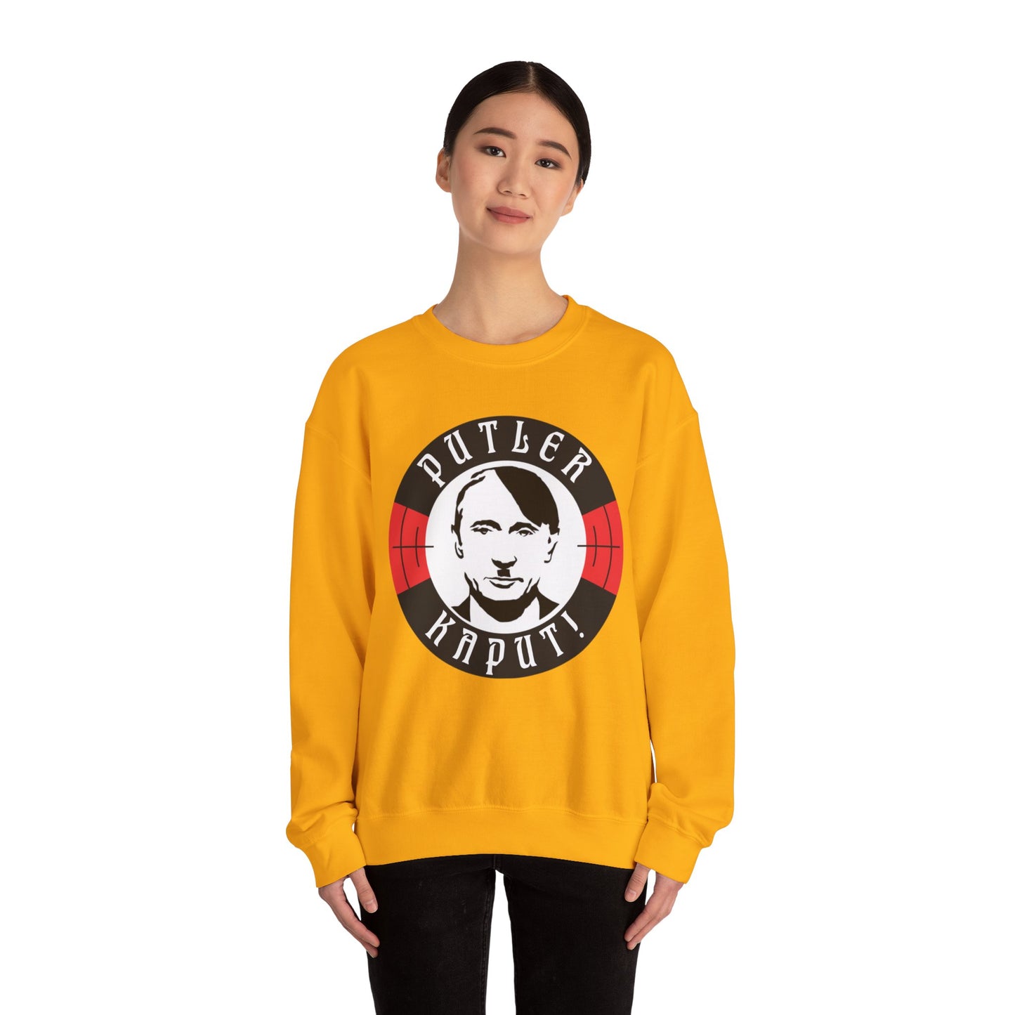 Putler Kaput Anti Vladimir Putin Unisex Heavy Blend Crewneck Sweatshirt Sweatshirts Politics Vladimir Putin Printify