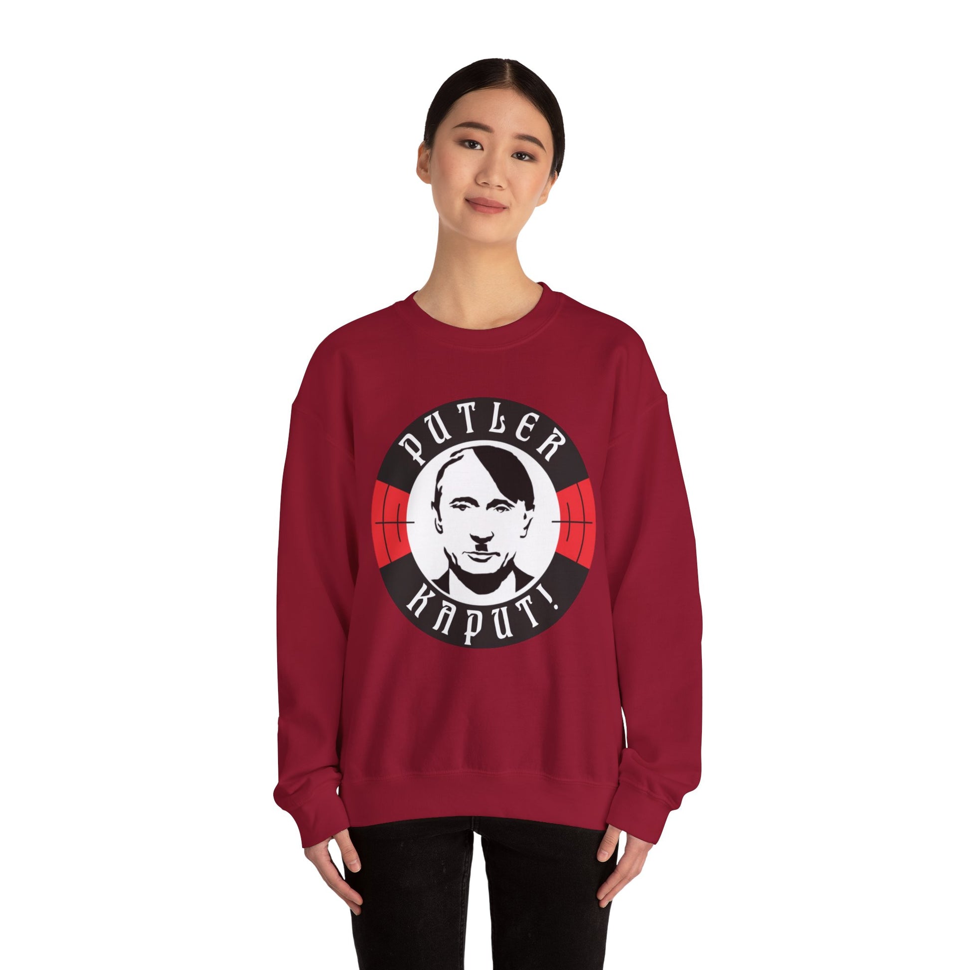 Putler Kaput Anti Vladimir Putin Unisex Heavy Blend Crewneck Sweatshirt Sweatshirts Politics Vladimir Putin Printify