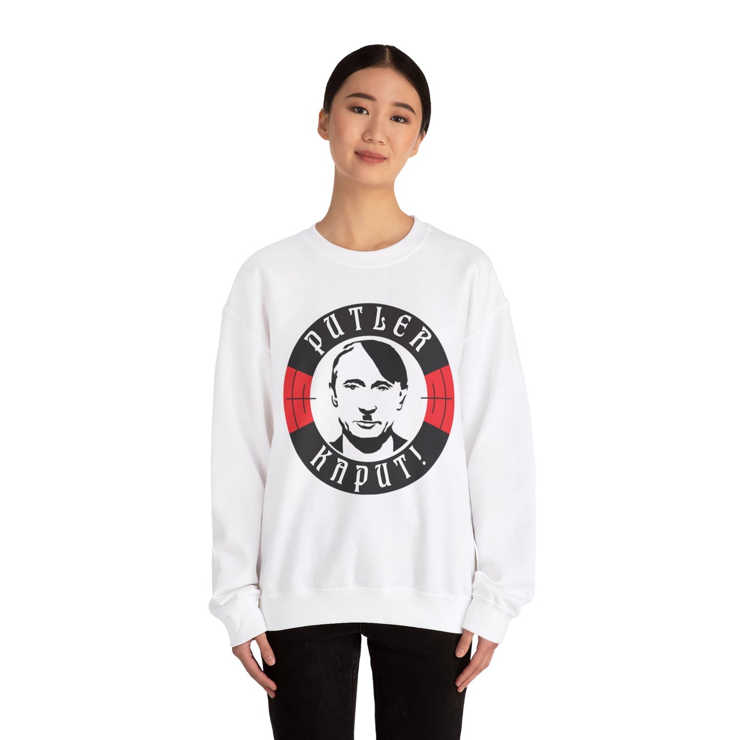 Putler Kaput Anti Vladimir Putin Unisex Heavy Blend Crewneck Sweatshirt Sweatshirts Politics Vladimir Putin Printify