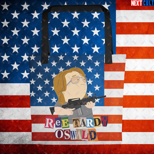 Ree Tardy Oswald Funny Thomas Matthew Crooks Donald Trump Assassination Attempt Meme Tote bag Default Title Bags Conspiracy Theories Donald Trump Politics Republicans South Park TV Shows Next Cult Brand