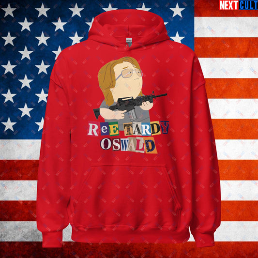 Ree Tardy Oswald Funny Thomas Matthew Crooks Donald Trump Assassination Attempt Meme Unisex Hoodie Red Hoodies Conspiracy Theories Donald Trump Politics Republicans South Park TV Shows Next Cult Brand