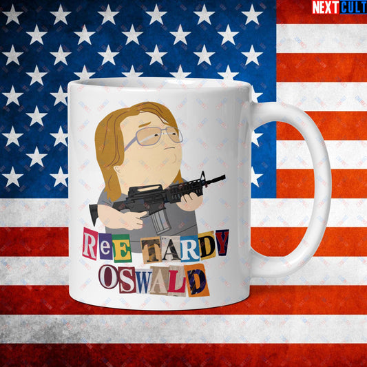 Ree Tardy Oswald Funny Thomas Matthew Crooks Donald Trump Assassination Attempt Meme White glossy mug Default Title Mugs Conspiracy Theories Donald Trump Politics Republicans South Park TV Shows Next Cult Brand