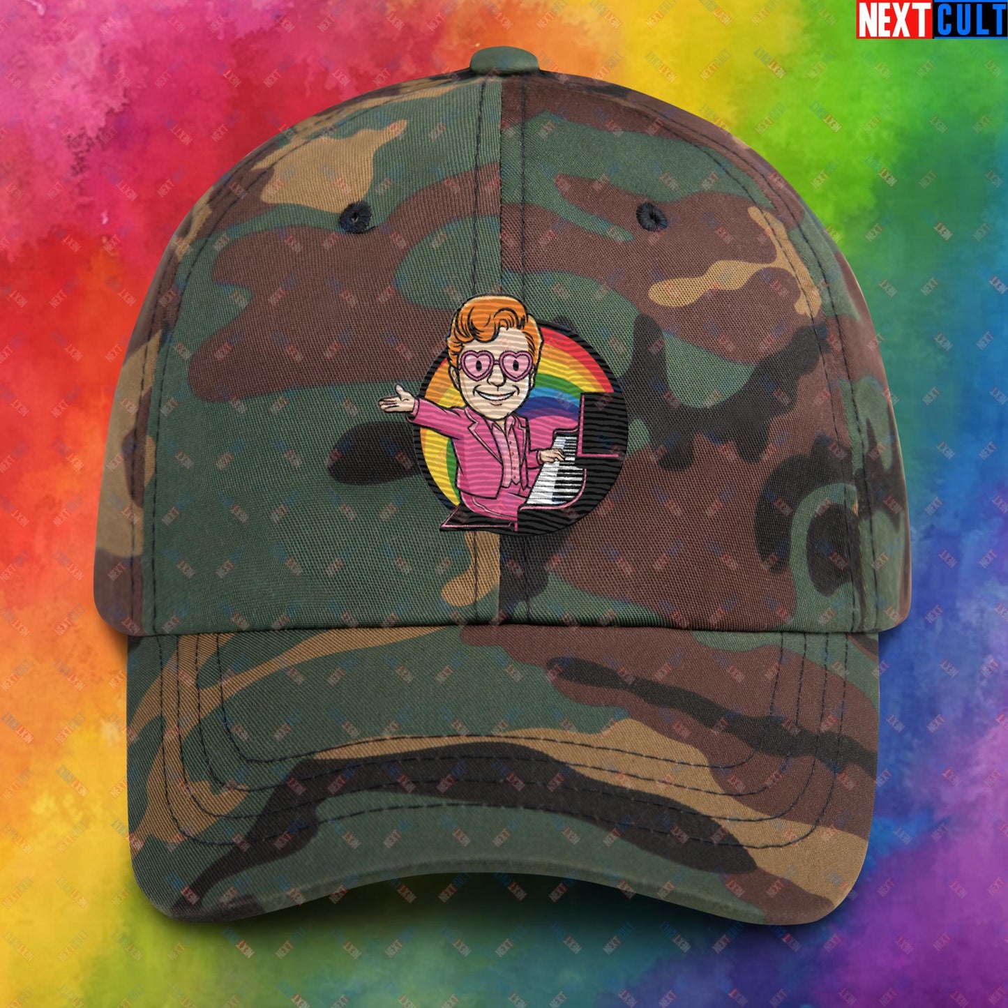 Rocket Boy Elton John Music Vault Boy Fallout Funny Meme Cartoon Mashup Dad hat Next Cult Brand