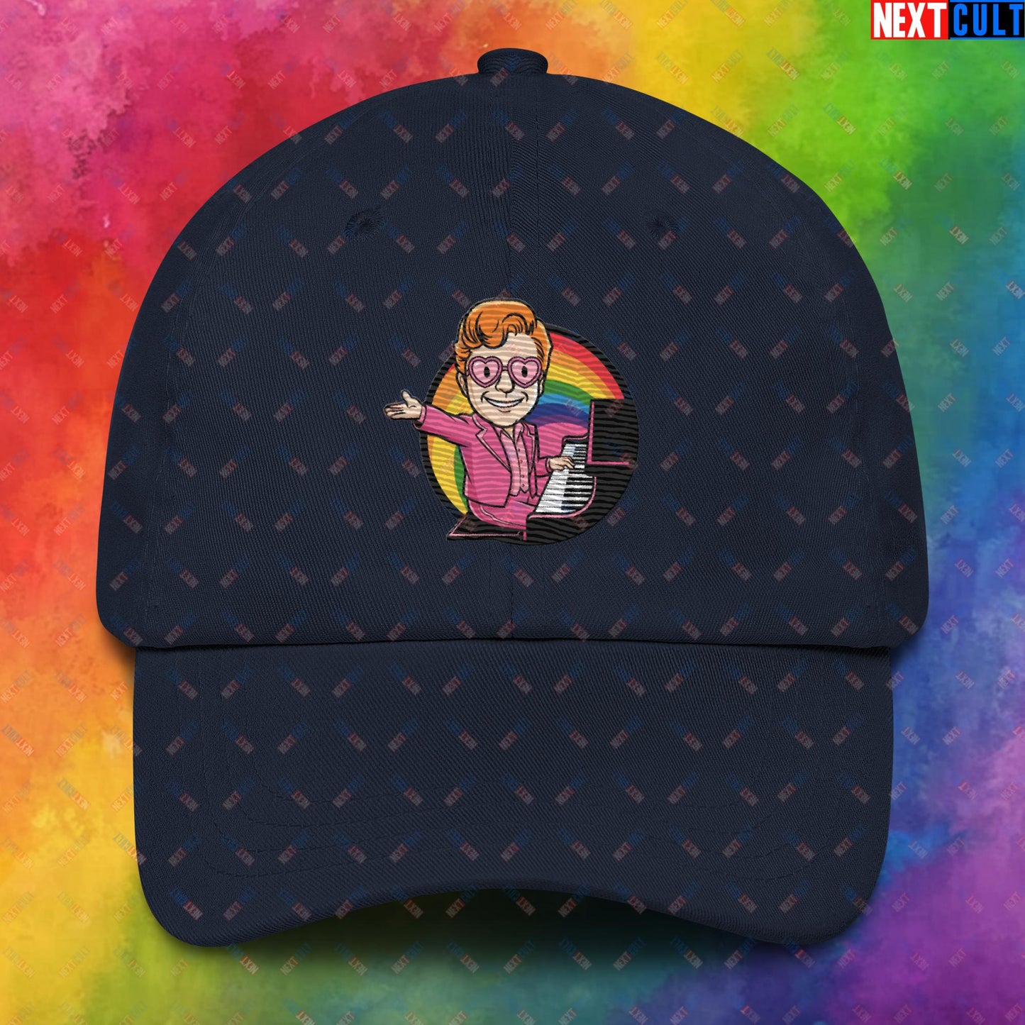 Rocket Boy Elton John Music Vault Boy Fallout Funny Meme Cartoon Mashup Dad hat Next Cult Brand