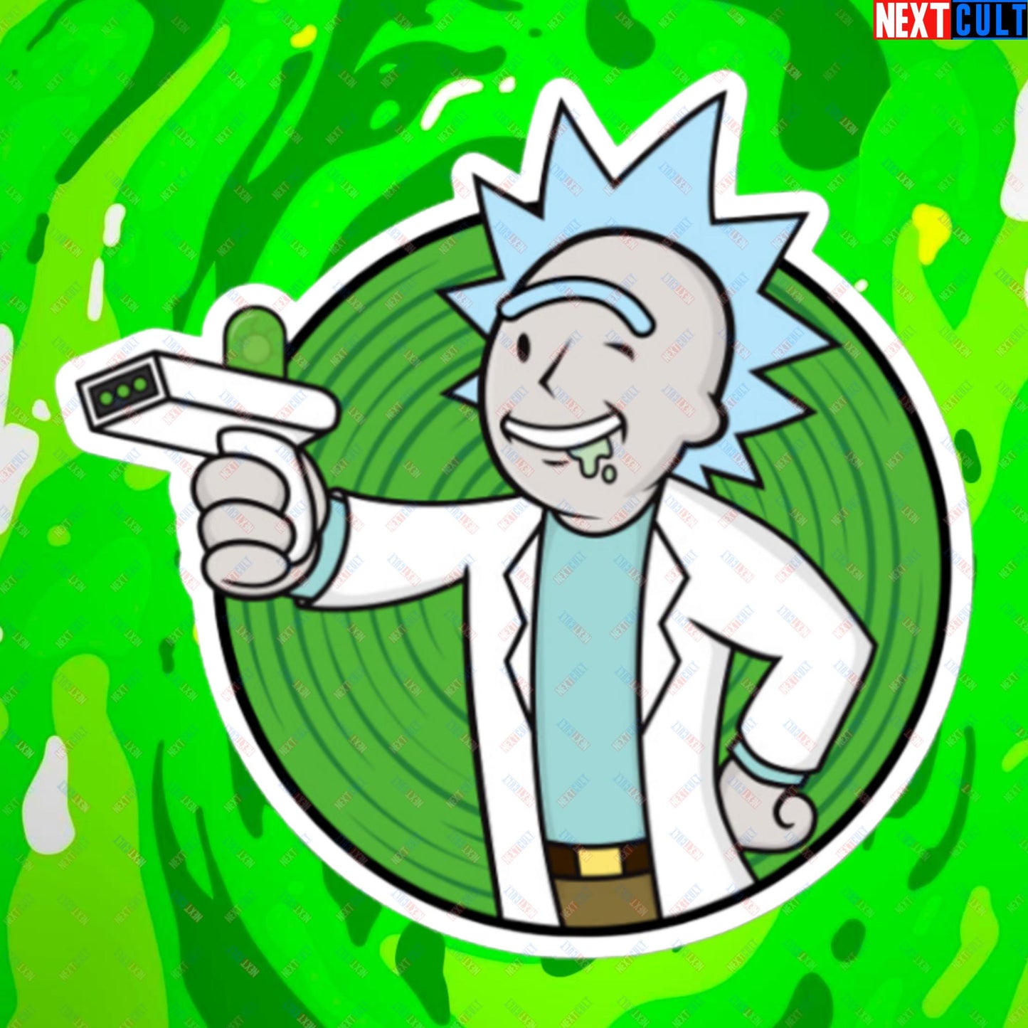 Science Boy Rick and Morty Vault Boy Fallout Funny Meme Cartoon Mashup Bubble-free stickers Next Cult Brand