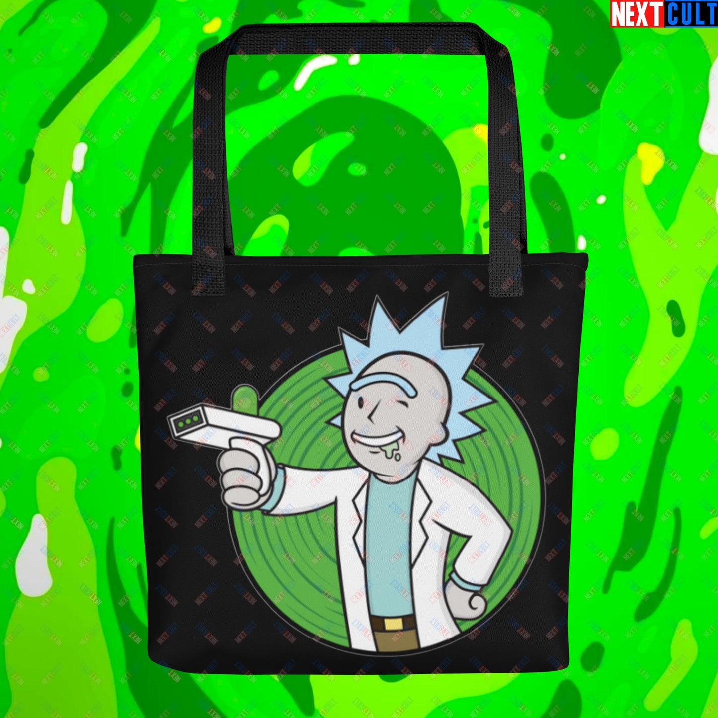 Science Boy Rick and Morty Vault Boy Fallout Funny Meme Cartoon Mashup Tote bag Default Title Bags Fallout Rick and Morty TV Shows Vault Boy Next Cult Brand