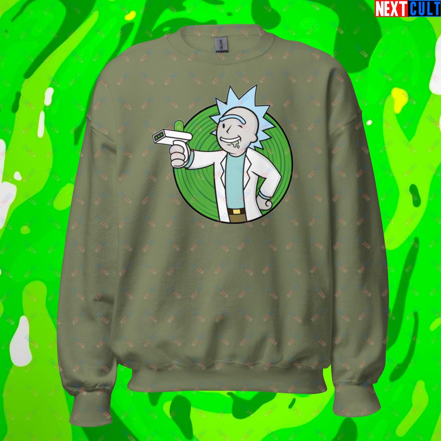 Science Boy Rick and Morty Vault Boy Fallout Funny Meme Cartoon Mashup Unisex Sweatshirt Next Cult Brand