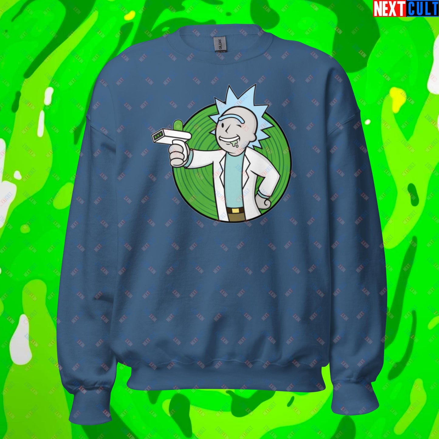 Science Boy Rick and Morty Vault Boy Fallout Funny Meme Cartoon Mashup Unisex Sweatshirt Next Cult Brand