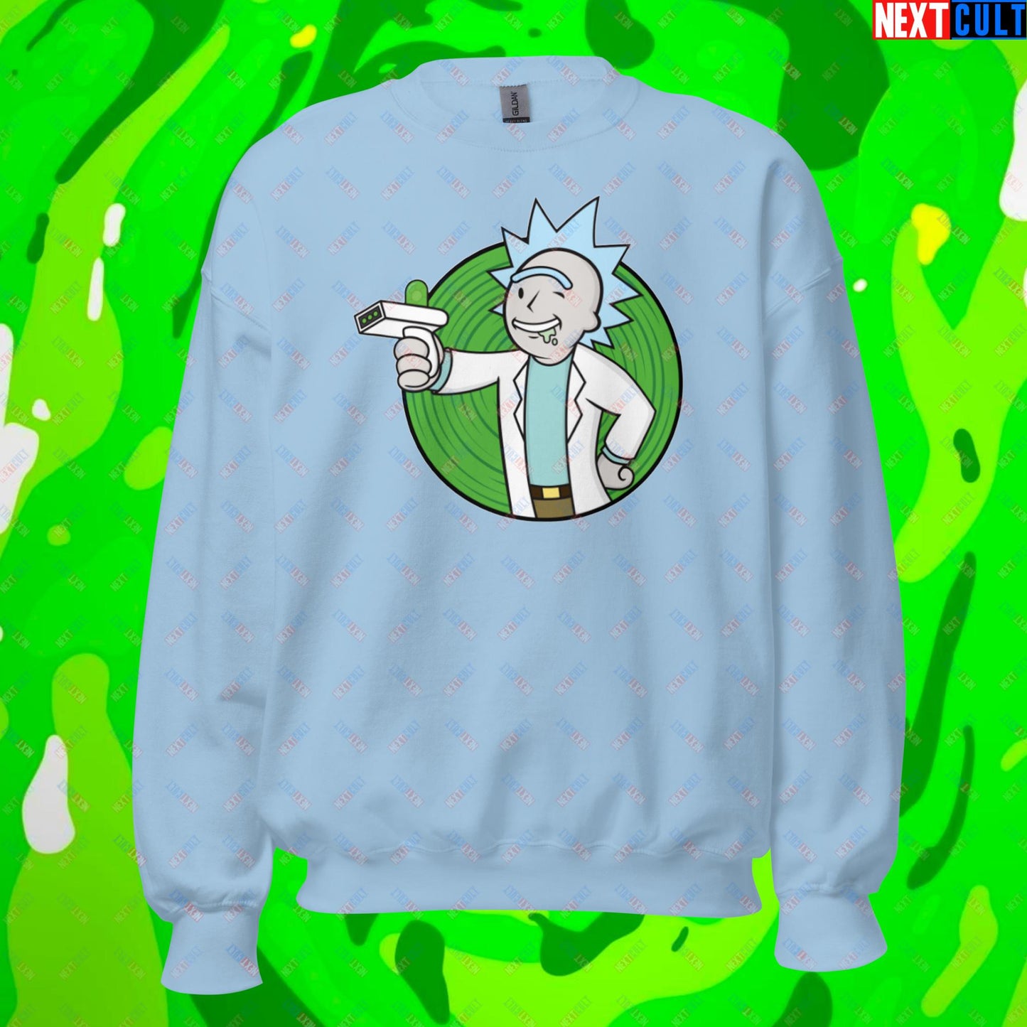 Science Boy Rick and Morty Vault Boy Fallout Funny Meme Cartoon Mashup Unisex Sweatshirt Next Cult Brand