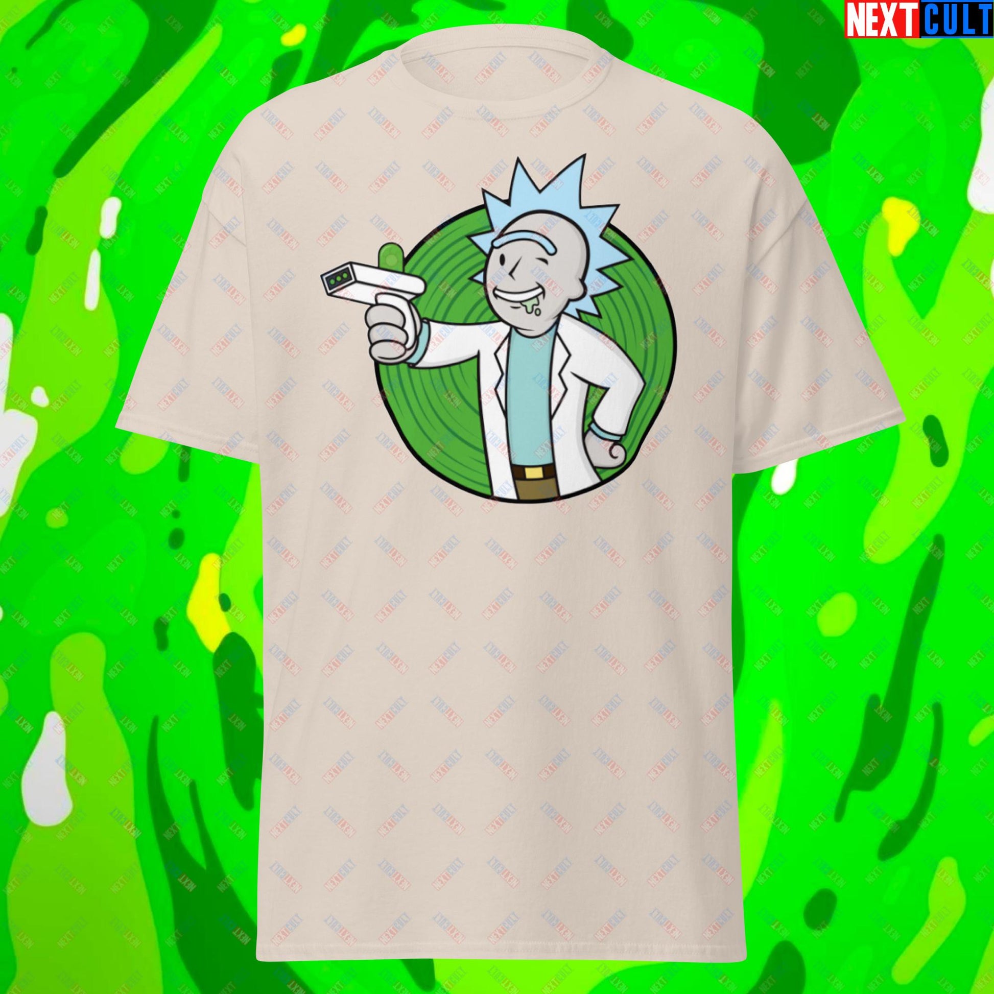 Science Boy Rick and Morty Vault Boy Fallout Funny Meme Cartoon Mashup Unisex classic tee Next Cult Brand