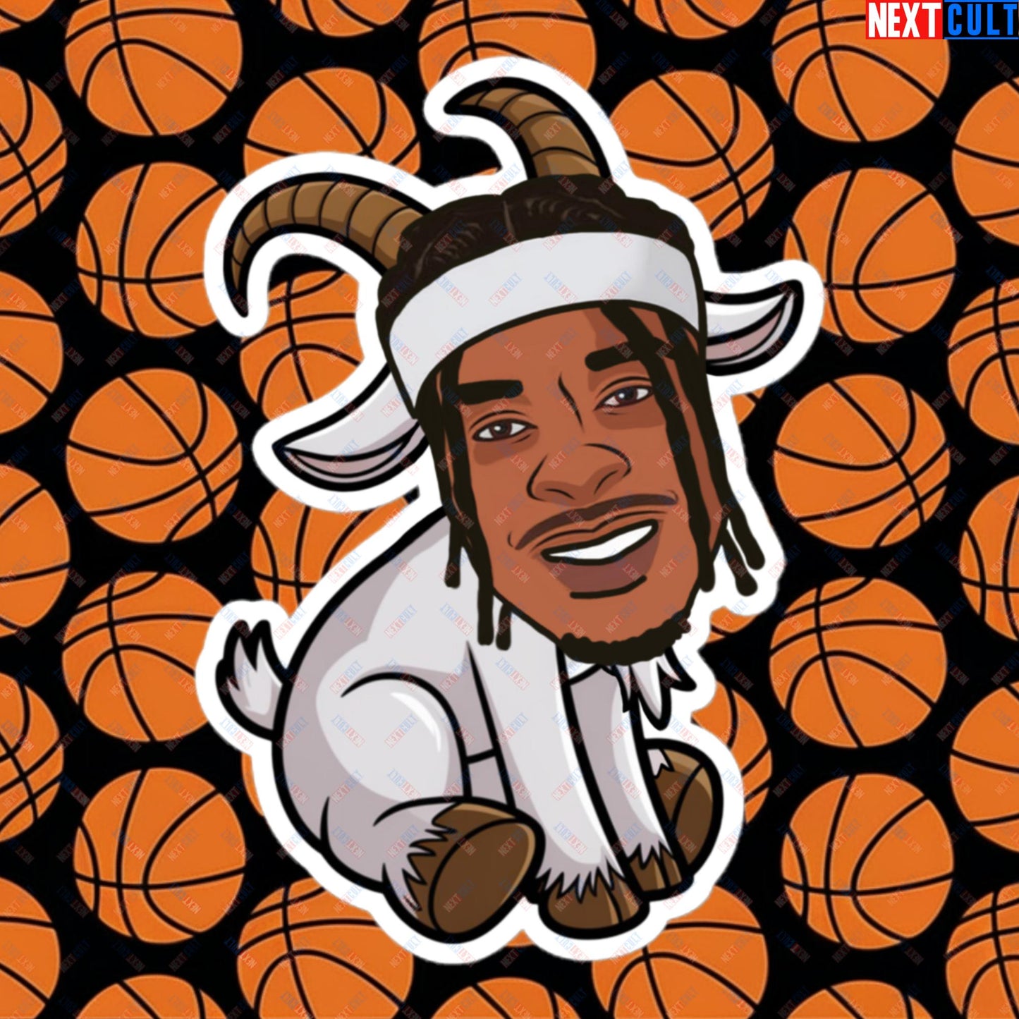 Shai Gilgeous-Alexander G.O.A.T. Sticker - Funny Basketball Meme Decal - Greatest of All Time Print for Basketball Fans - Perfect Gift for Shai Gilgeous-Alexander Fans Bubble-free stickers 5.5″×5.5″ Stickers Basketball G.O.A.T. NBA Oklahoma City Thunder Shai Gilgeous-Alexander Next Cult Brand