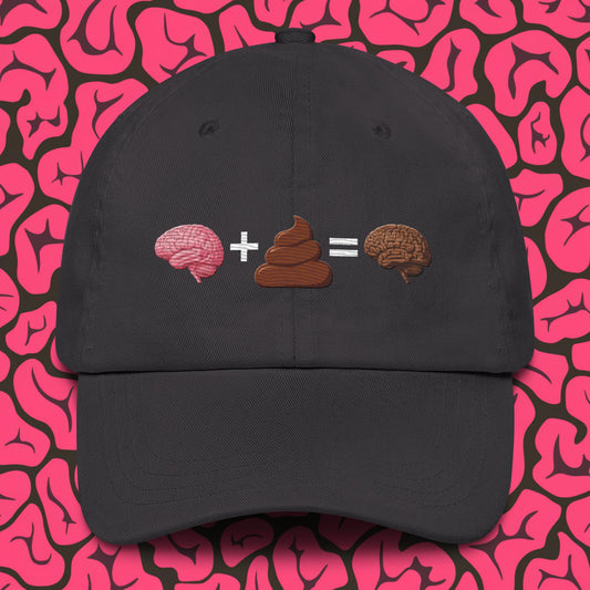 Shit For Brains Funny Math Equation Dad hat Next Cult Brand