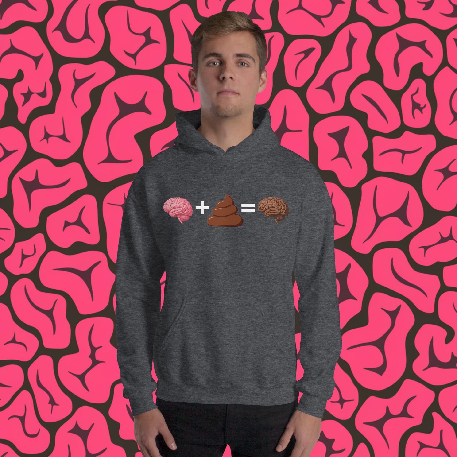 Shit For Brains Funny Math Equation Unisex Hoodie Next Cult Brand