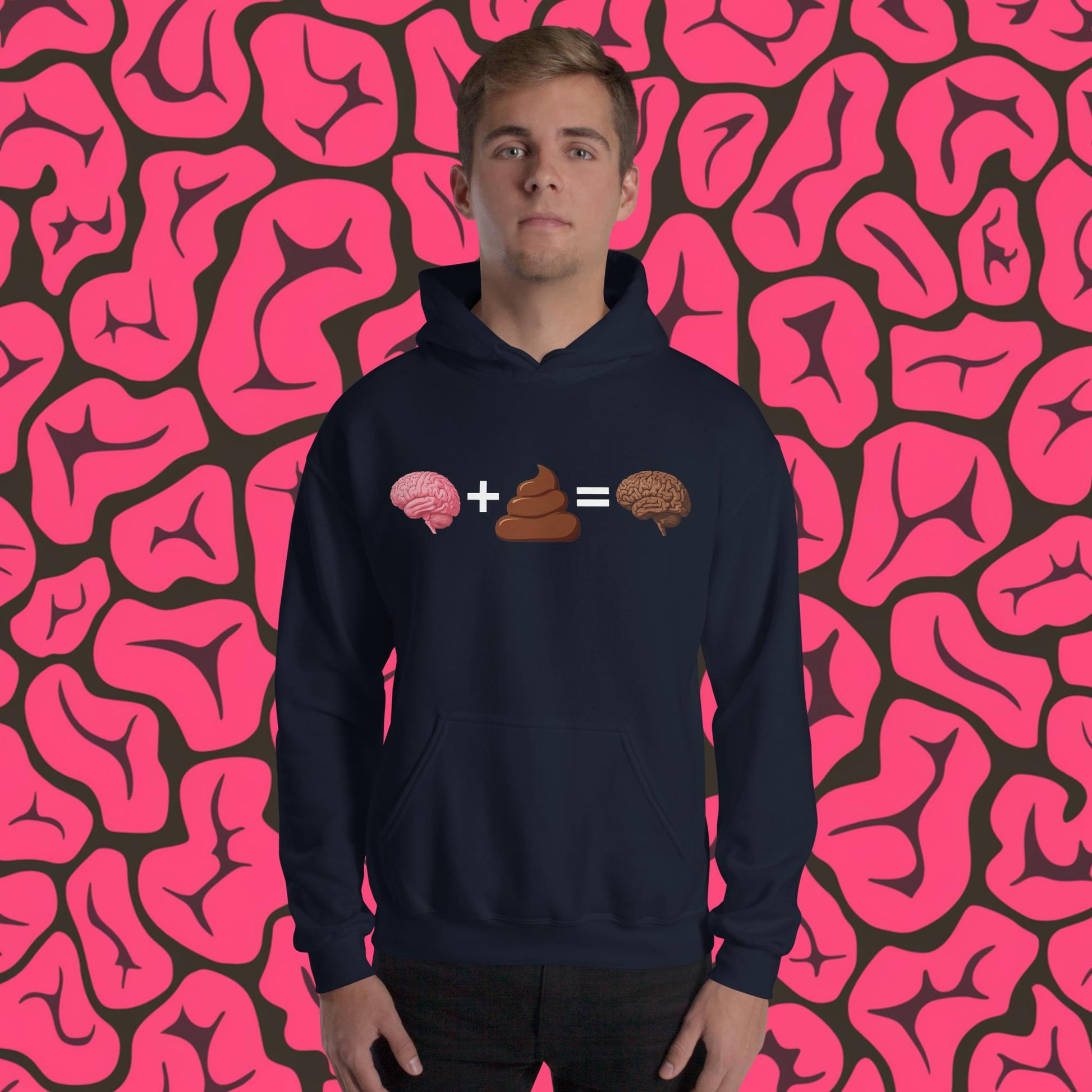 Shit For Brains Funny Math Equation Unisex Hoodie Next Cult Brand