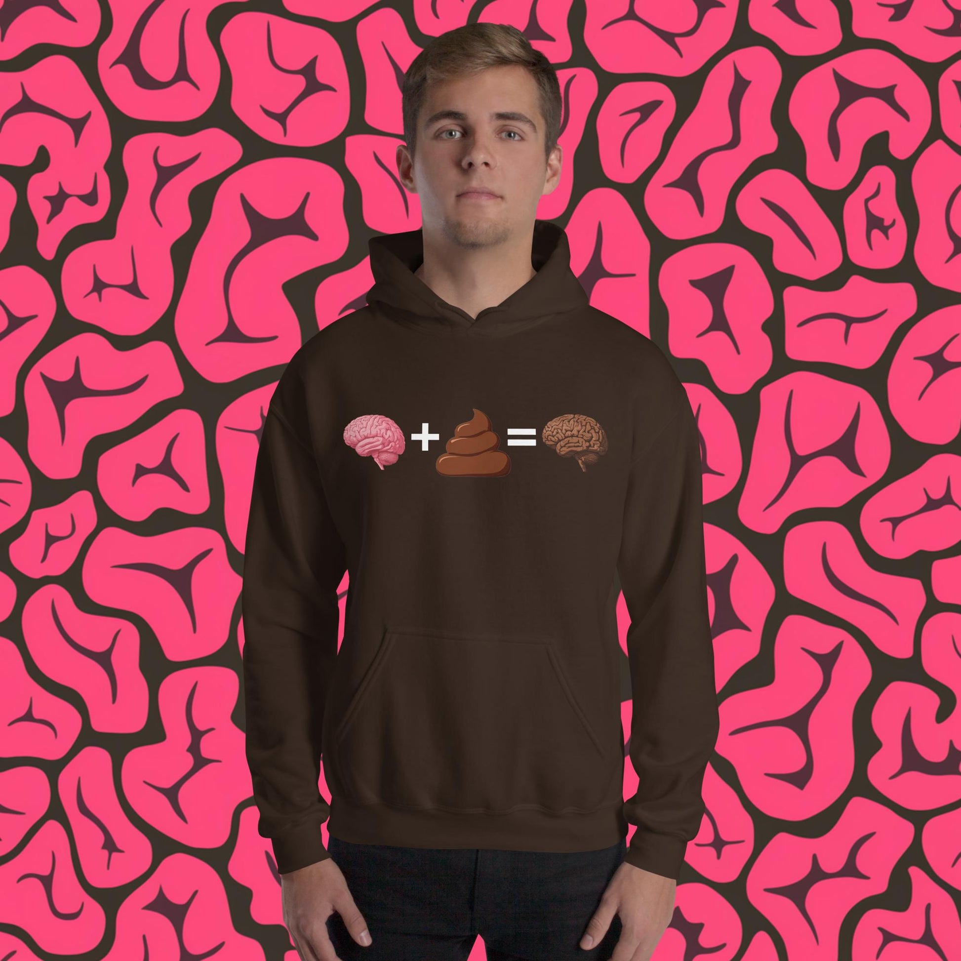 Shit For Brains Funny Math Equation Unisex Hoodie Next Cult Brand