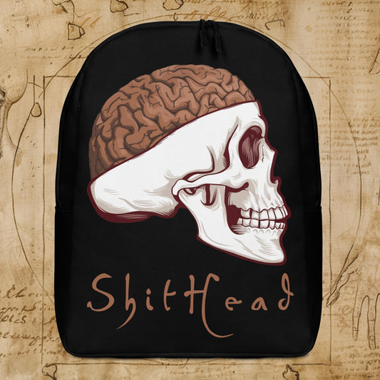 ShitHead Funny Leonardo da Vinci Drawing Backpack Next Cult Brand