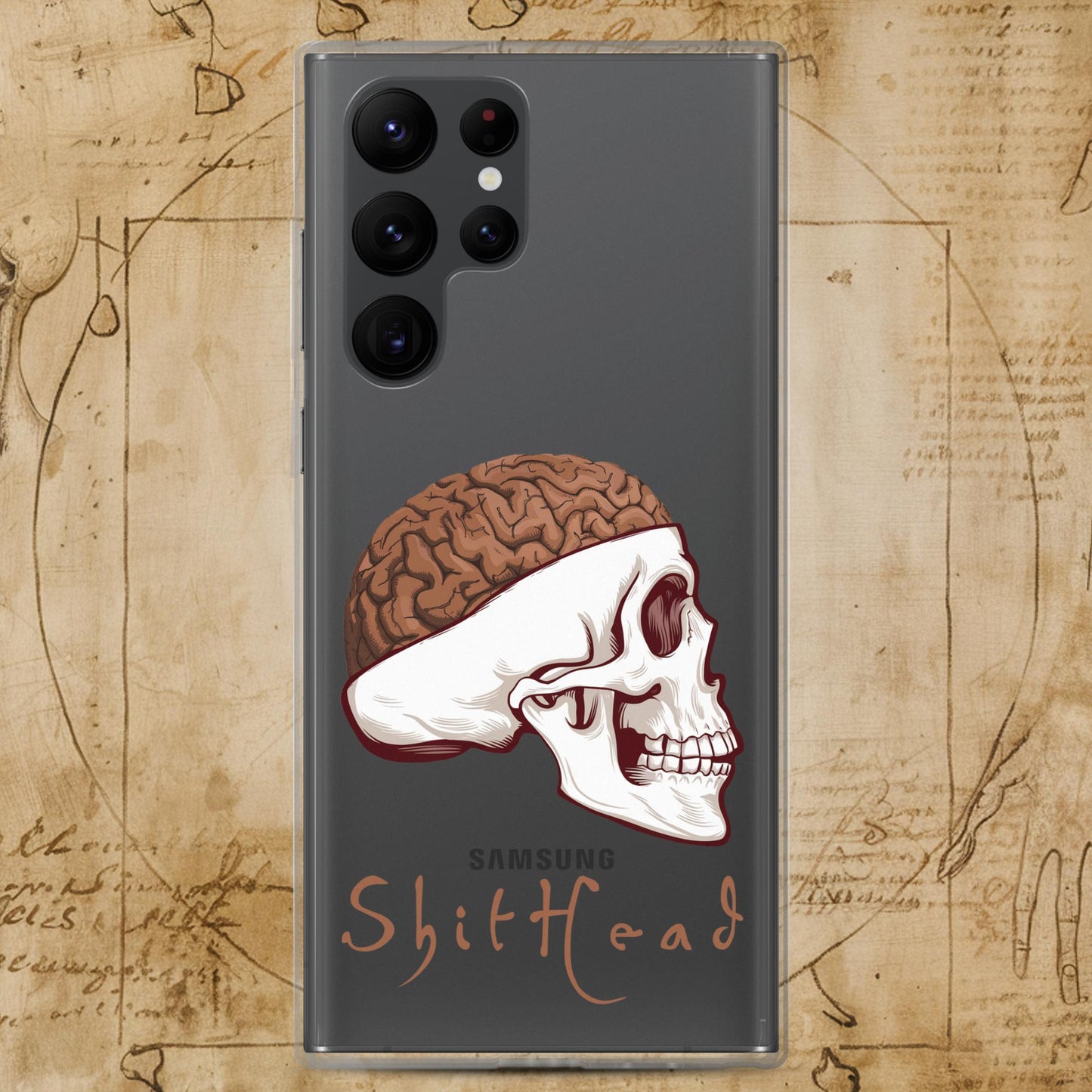 ShitHead Funny Leonardo da Vinci Drawing Clear Case for Samsung Next Cult Brand