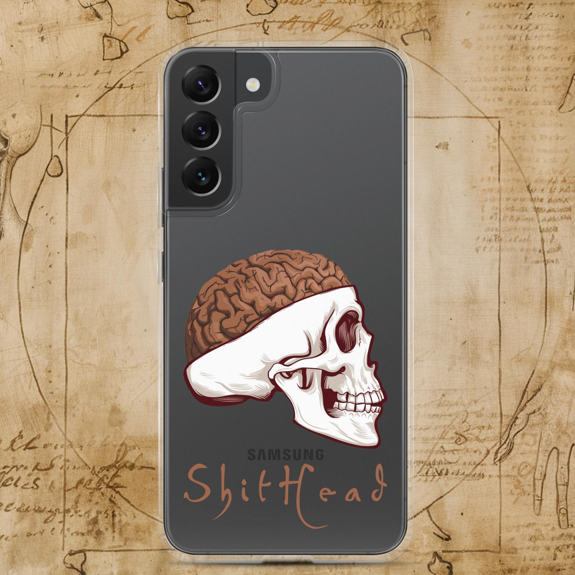 ShitHead Funny Leonardo da Vinci Drawing Clear Case for Samsung Next Cult Brand