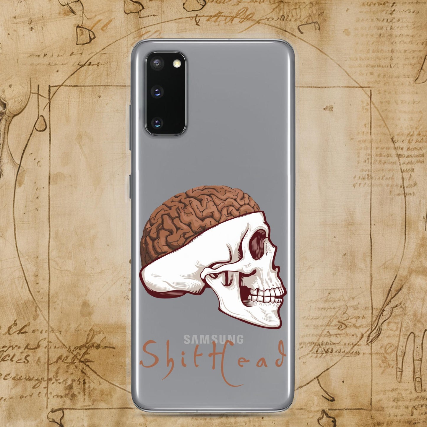 ShitHead Funny Leonardo da Vinci Drawing Clear Case for Samsung Next Cult Brand