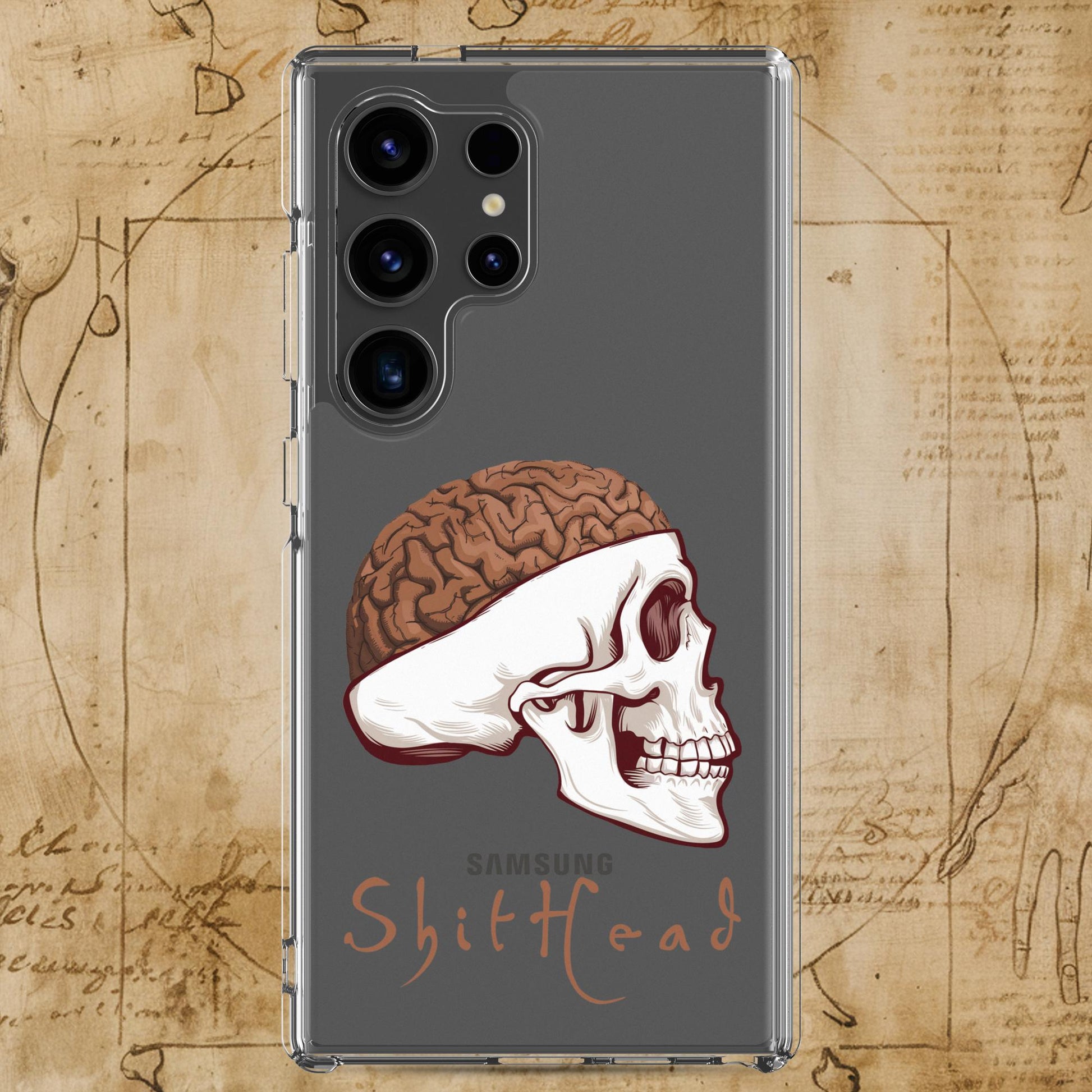 ShitHead Funny Leonardo da Vinci Drawing Clear Case for Samsung Next Cult Brand