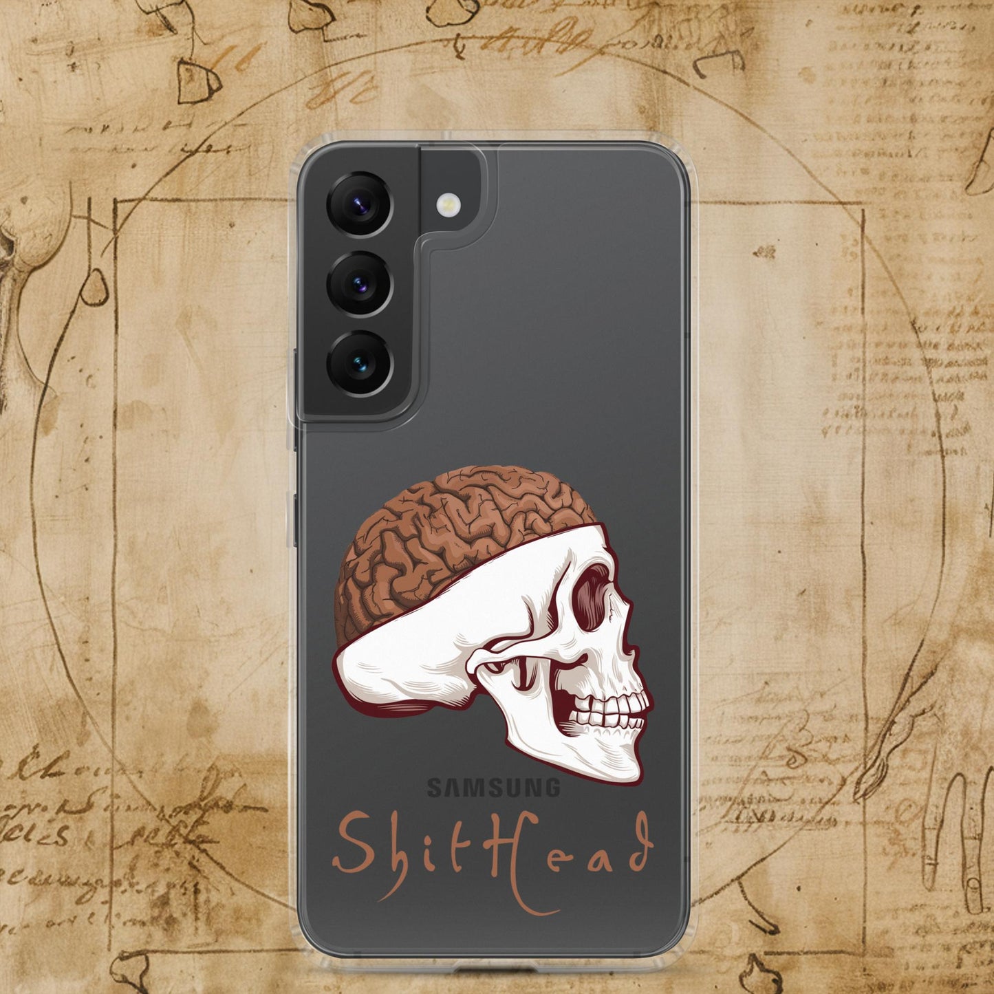 ShitHead Funny Leonardo da Vinci Drawing Clear Case for Samsung Next Cult Brand