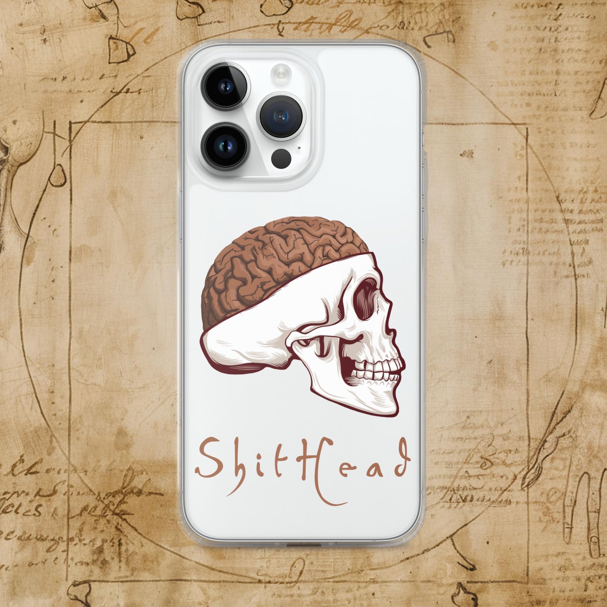 ShitHead Funny Leonardo da Vinci Drawing Clear Case for iPhone Next Cult Brand