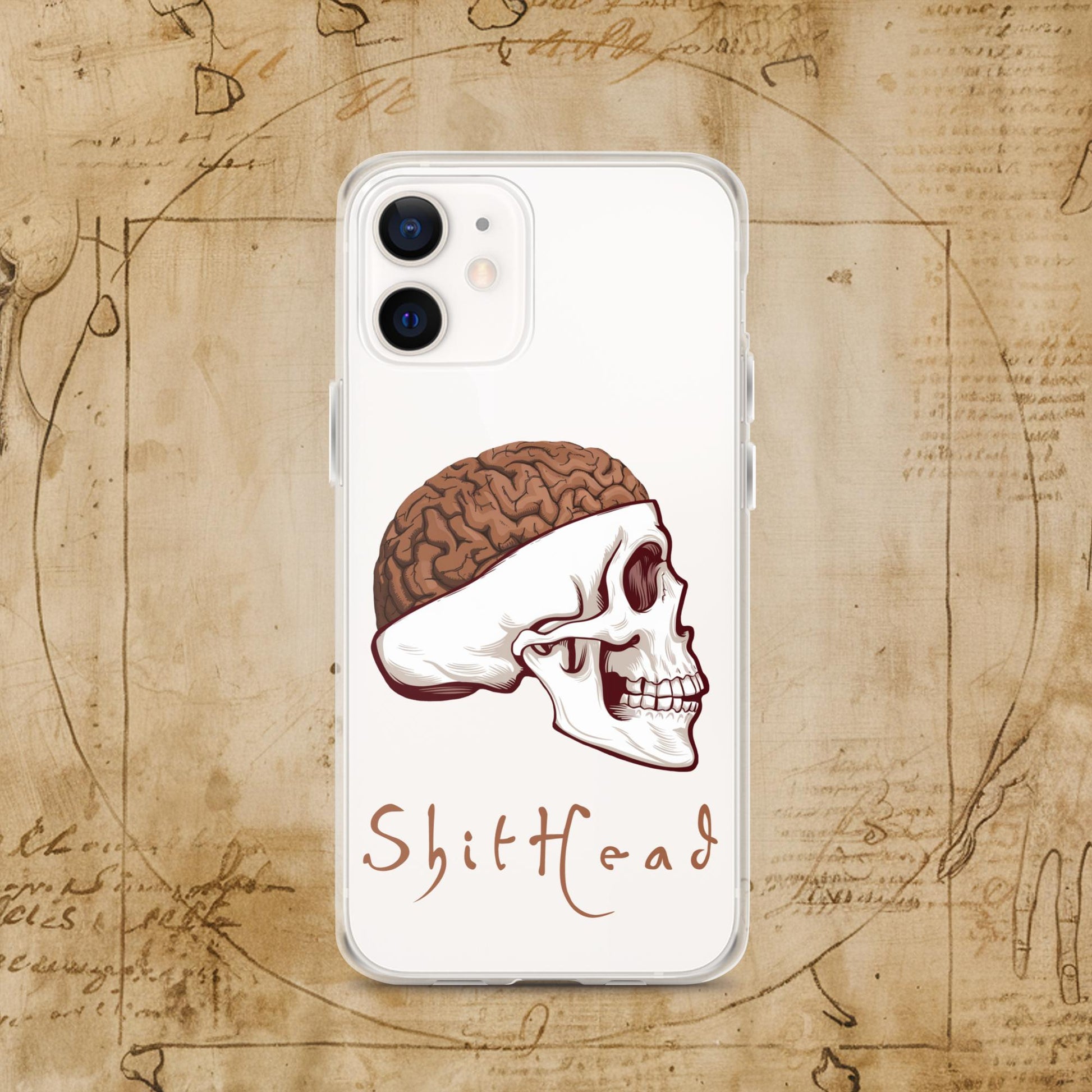 ShitHead Funny Leonardo da Vinci Drawing Clear Case for iPhone Next Cult Brand