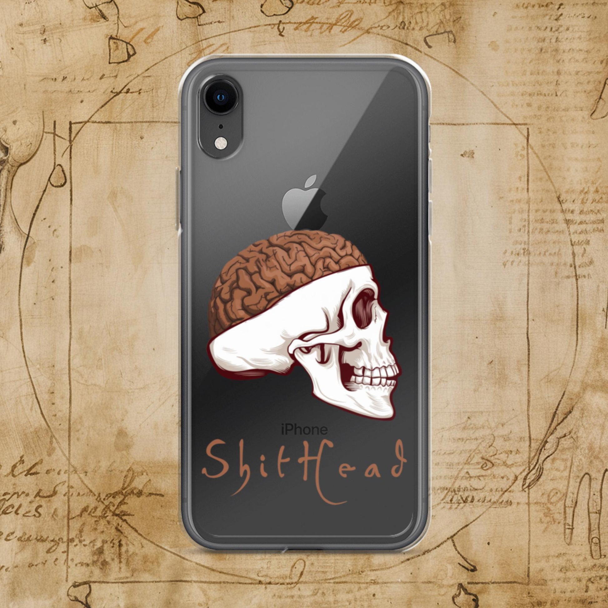 ShitHead Funny Leonardo da Vinci Drawing Clear Case for iPhone Next Cult Brand