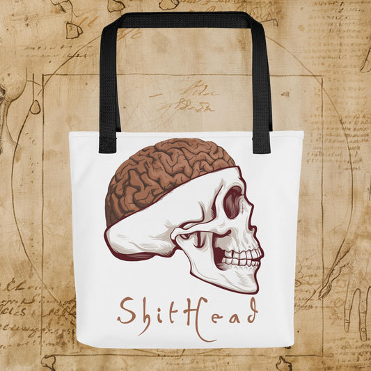 ShitHead Funny Leonardo da Vinci Drawing Tote bag Next Cult Brand