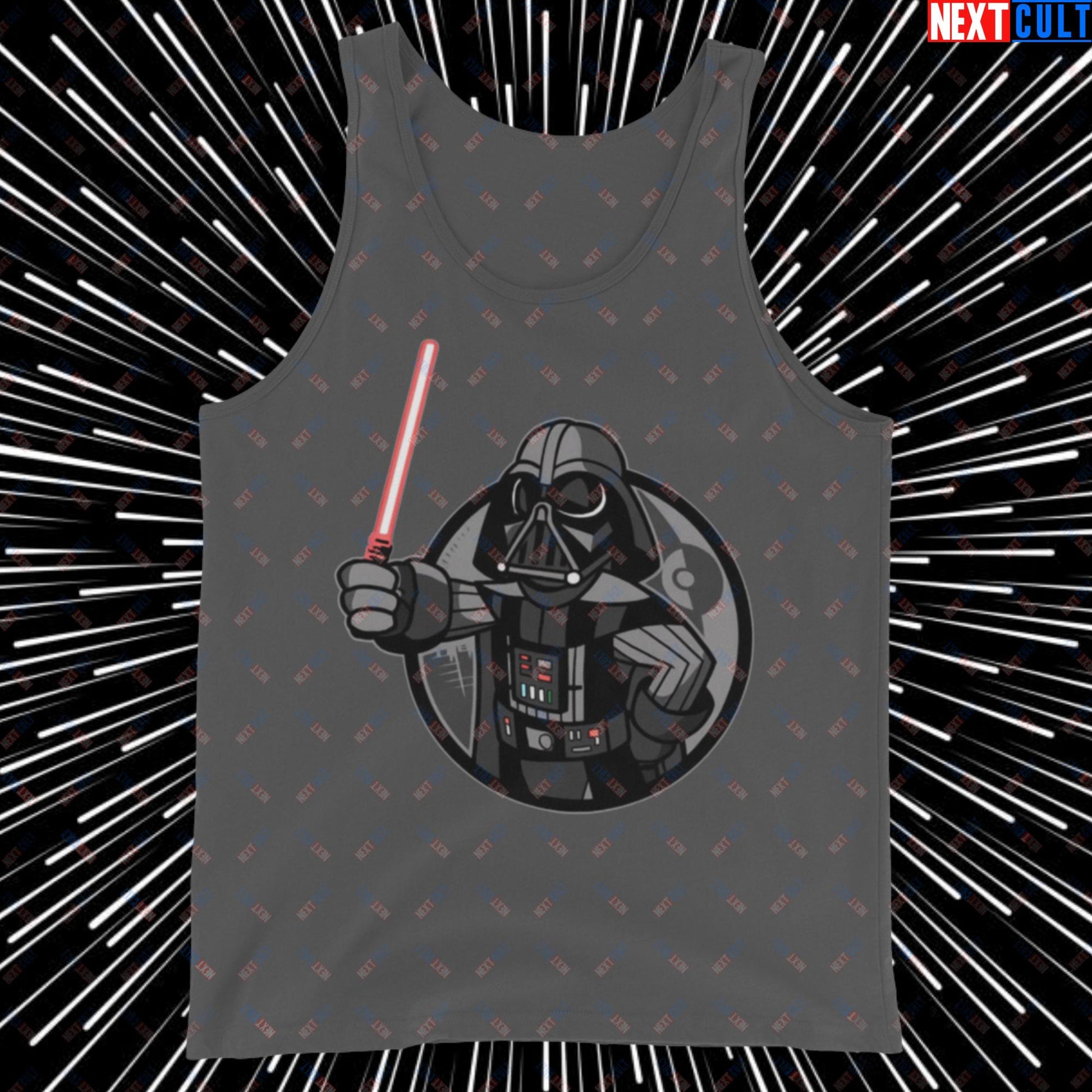 Sith Boy Darth Vader Star Wars Vault Boy Fallout Funny Cartoon Mashup Tank Top Asphalt Tank Tops Darth Vader Fallout Movies Star Wars Vault Boy Next Cult Brand