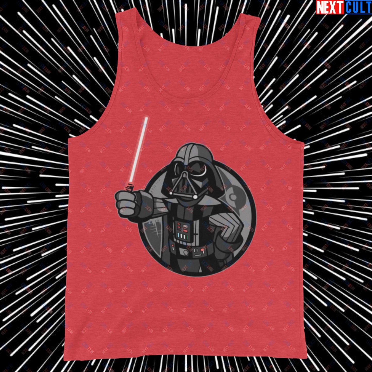 Sith Boy Darth Vader Star Wars Vault Boy Fallout Funny Cartoon Mashup Tank Top Next Cult Brand