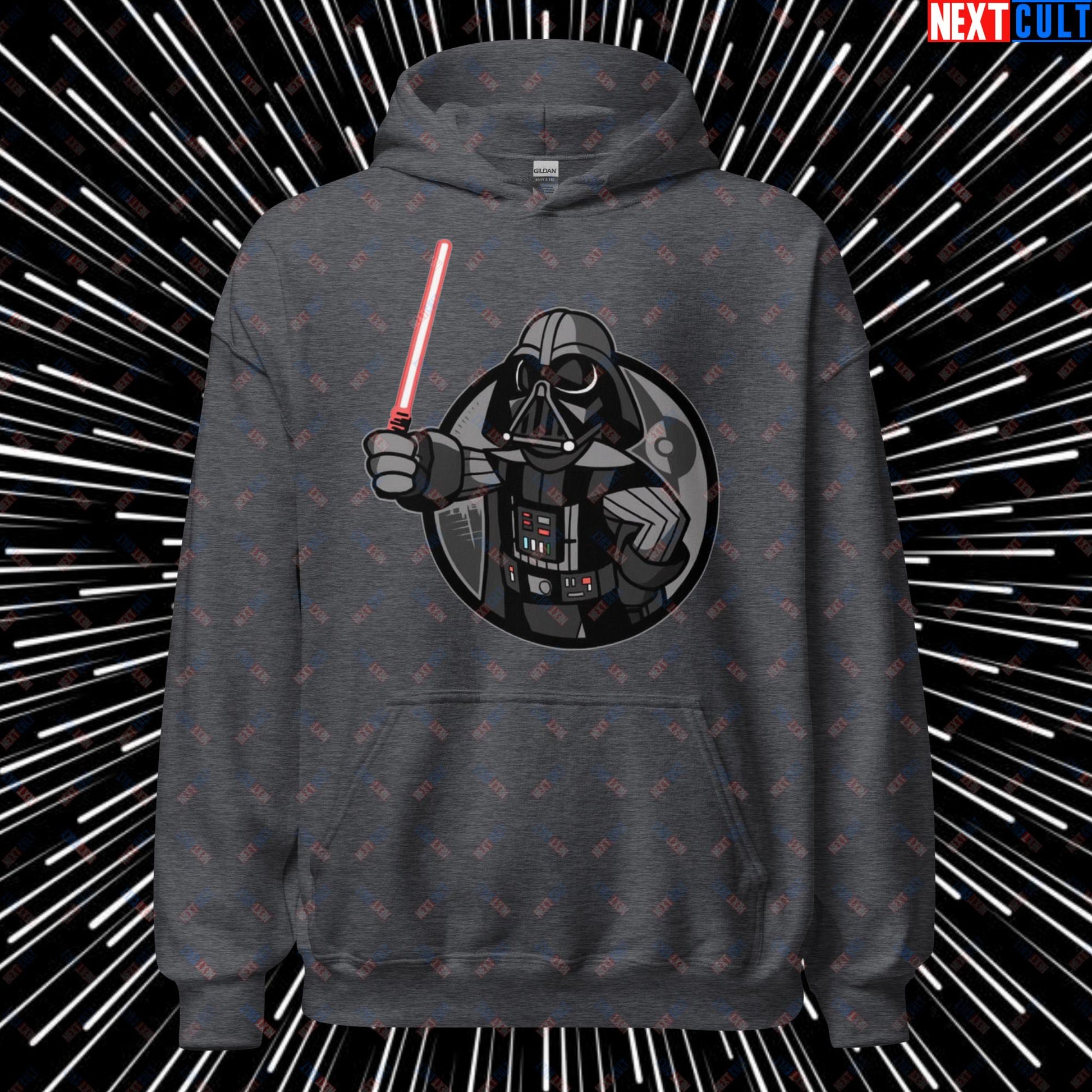 Sith Boy Darth Vader Star Wars Vault Boy Fallout Funny Cartoon Mashup Unisex Hoodie Next Cult Brand