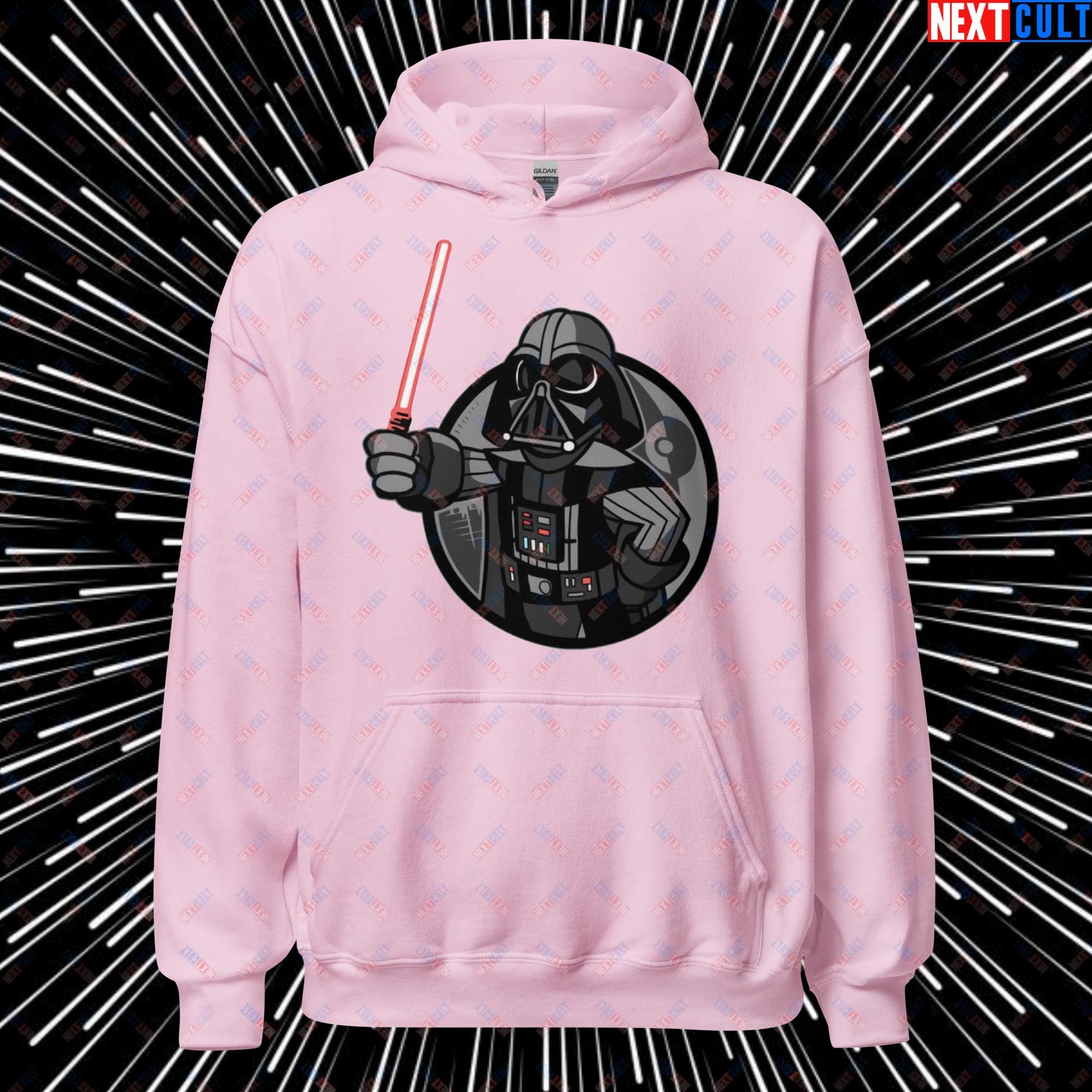 Sith Boy Darth Vader Star Wars Vault Boy Fallout Funny Cartoon Mashup Unisex Hoodie Light Pink Hoodies Darth Vader Fallout Movies Star Wars Vault Boy Next Cult Brand