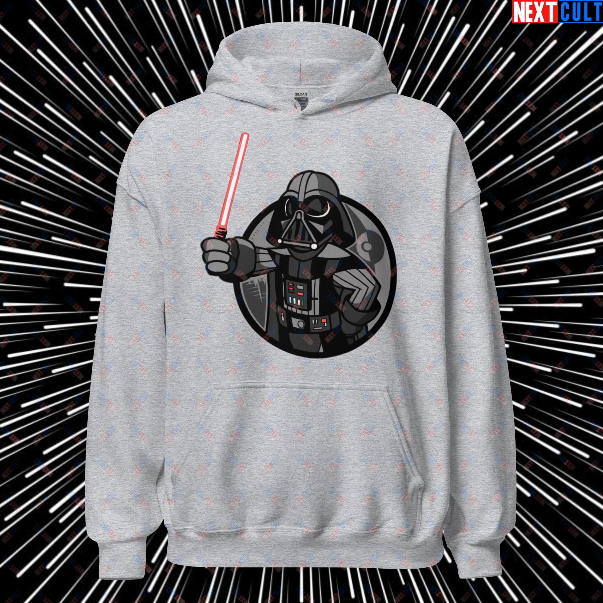 Sith Boy Darth Vader Star Wars Vault Boy Fallout Funny Cartoon Mashup Unisex Hoodie Sport Grey Hoodies Darth Vader Fallout Movies Star Wars Vault Boy Next Cult Brand